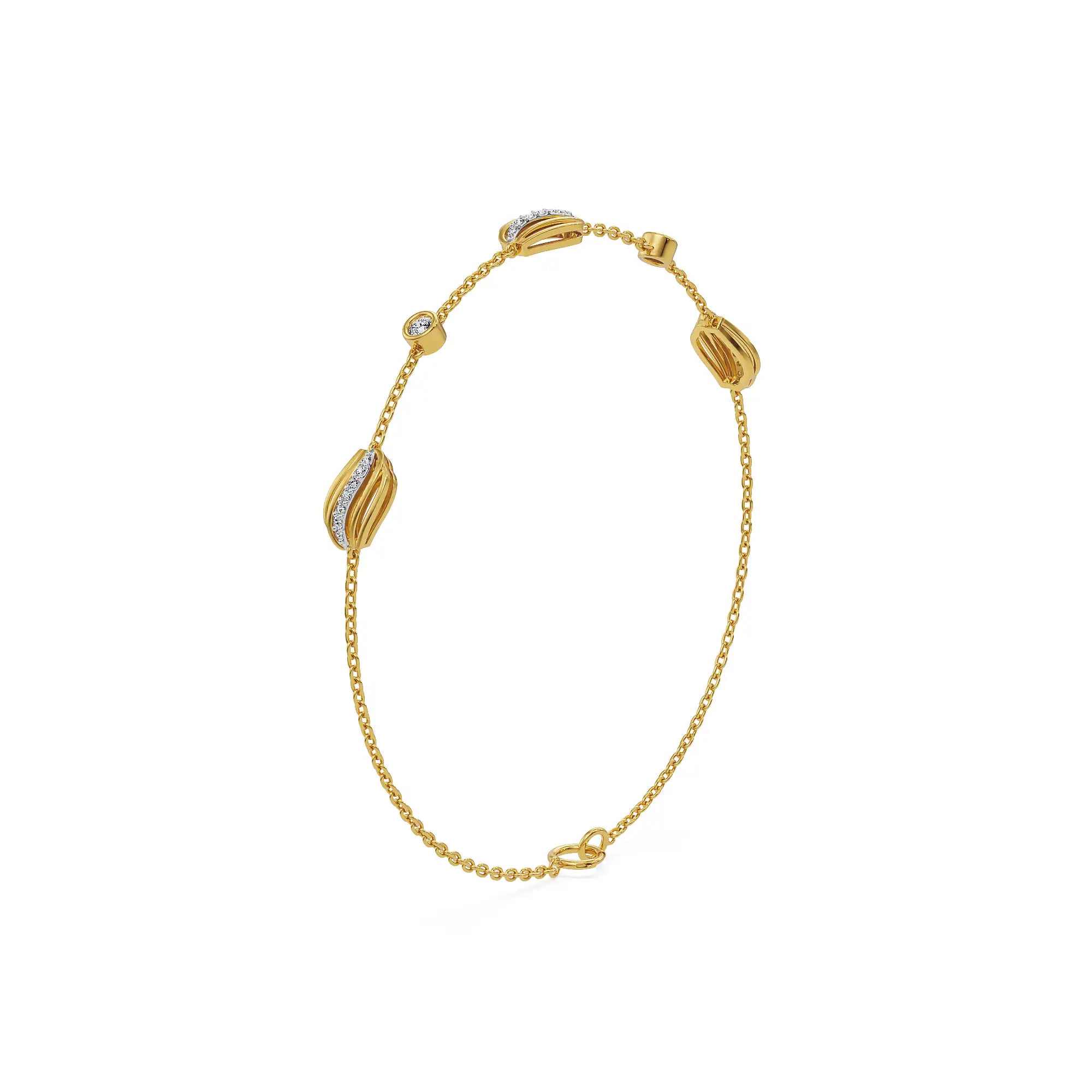 Serene Wave Lab Grown Diamond Bracelet