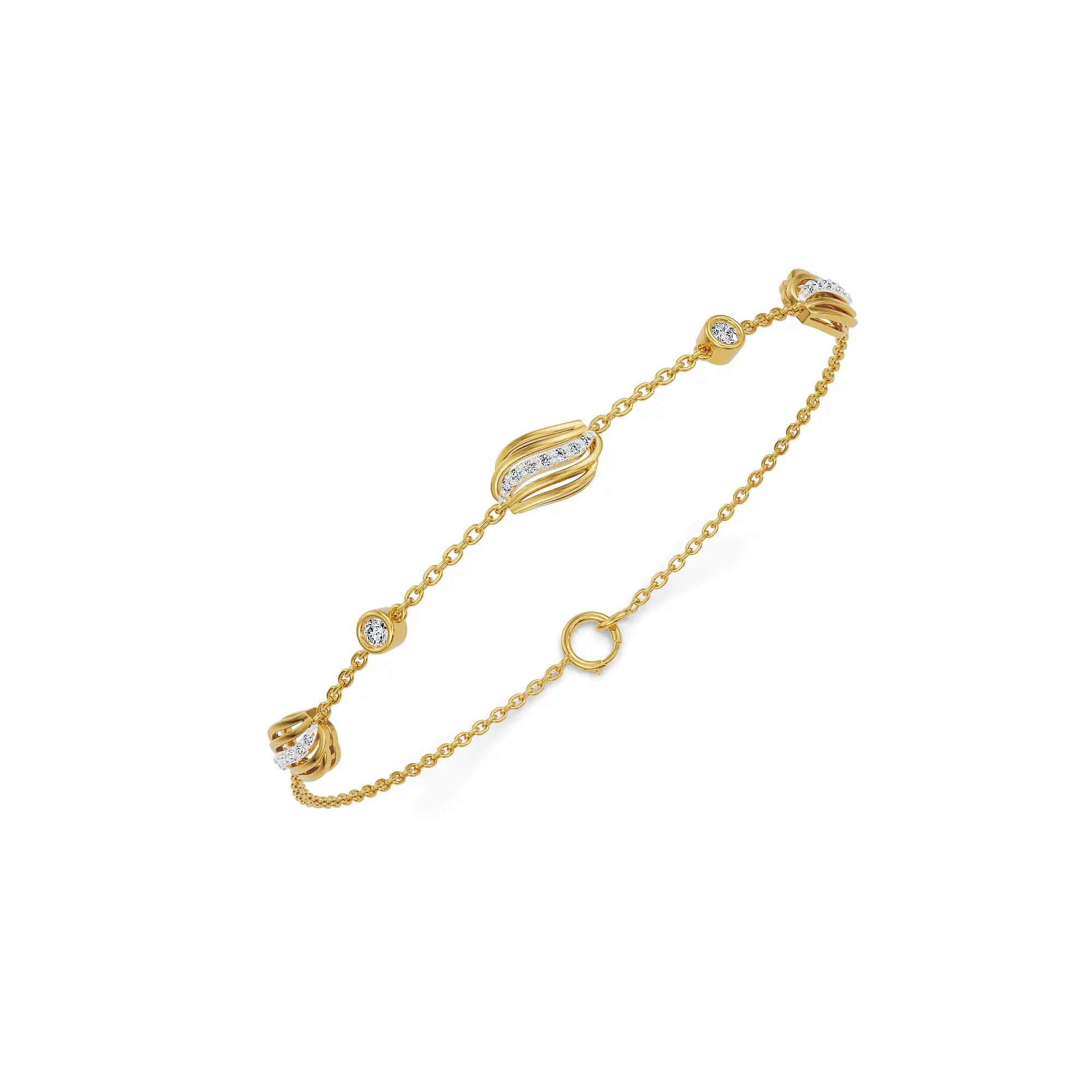 Serene Wave Lab Grown Diamond Bracelet