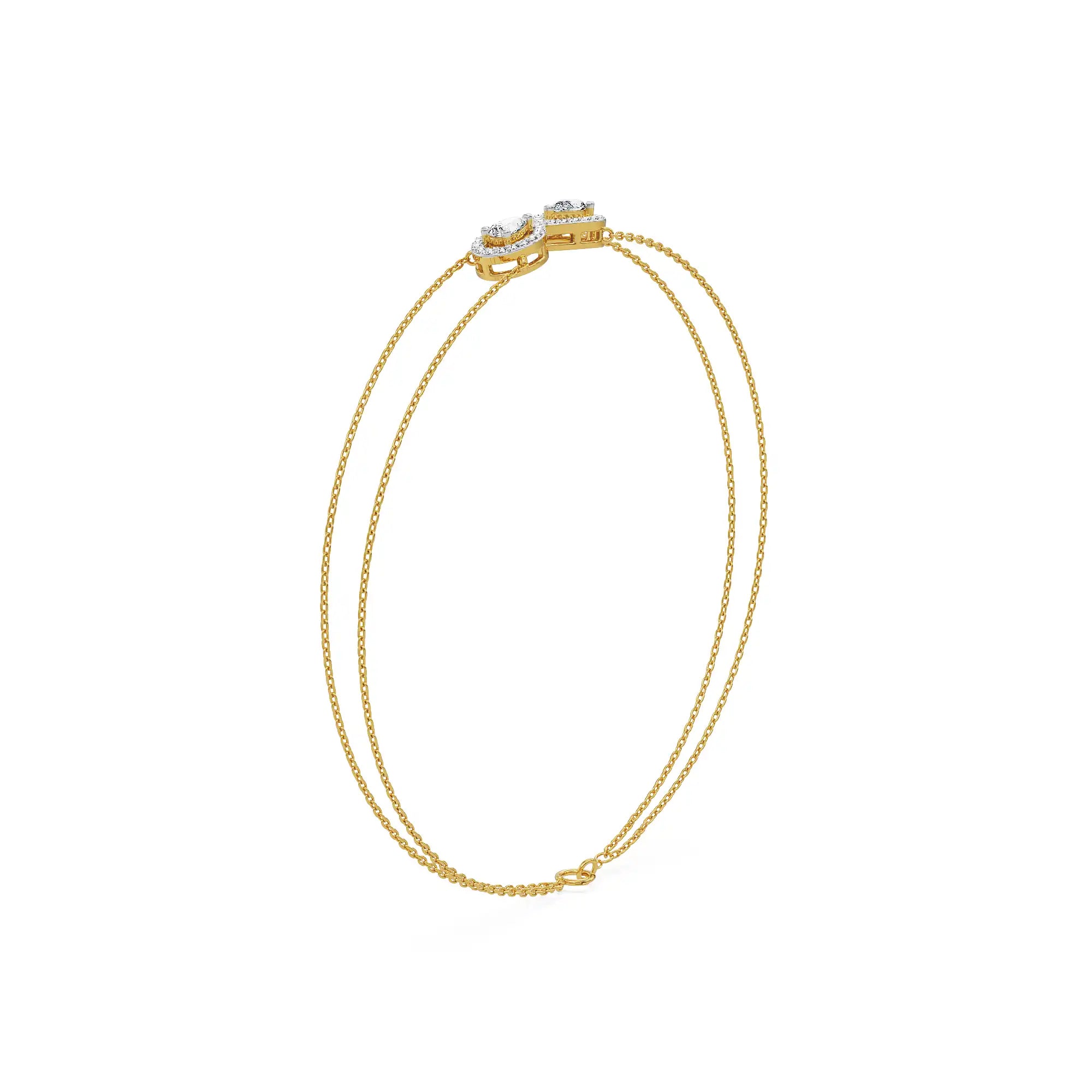 Infinite Grace Pear Lab Grown Diamond Bracelet
Side View