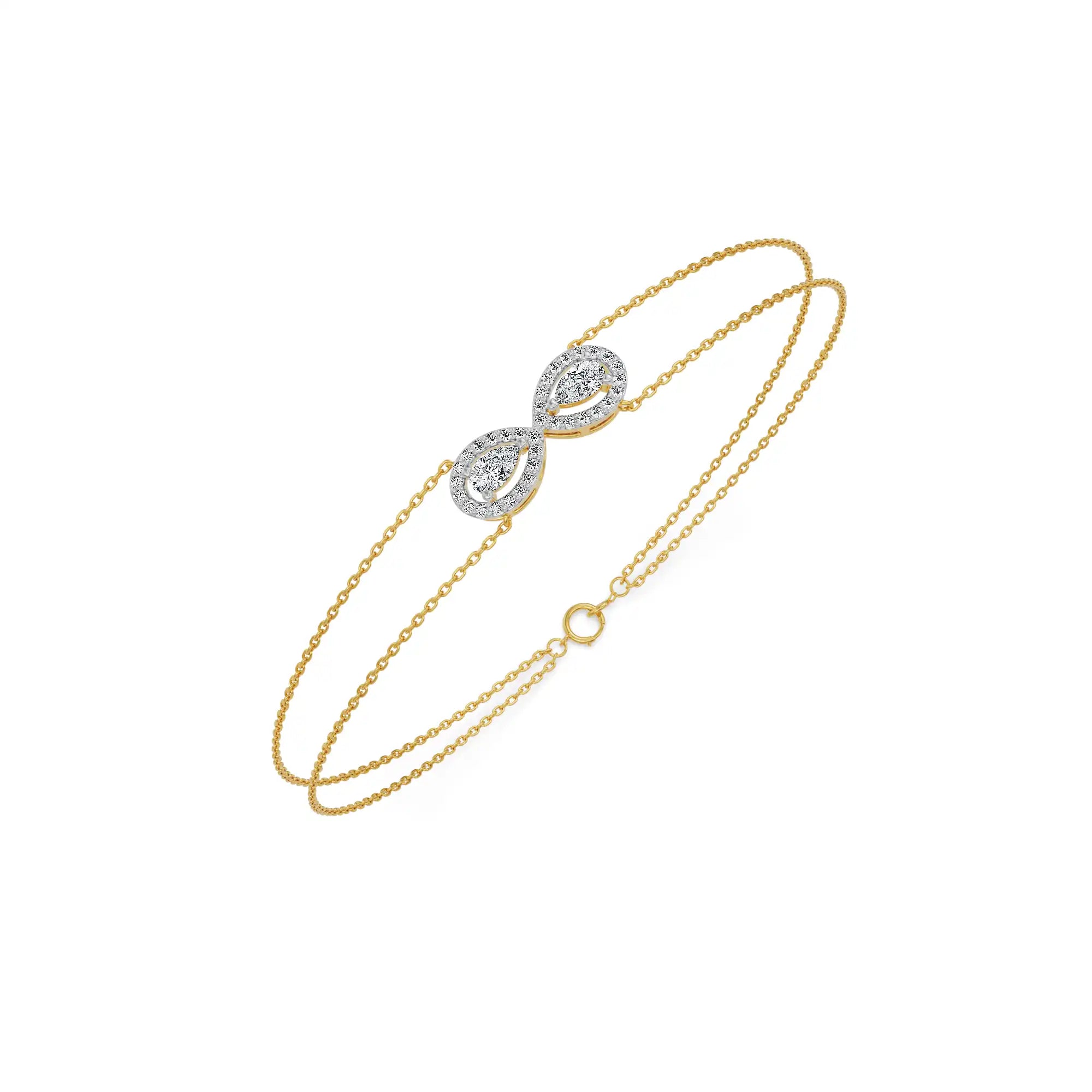 Infinite Grace Pear Lab Grown Diamond Bracelet
Top View