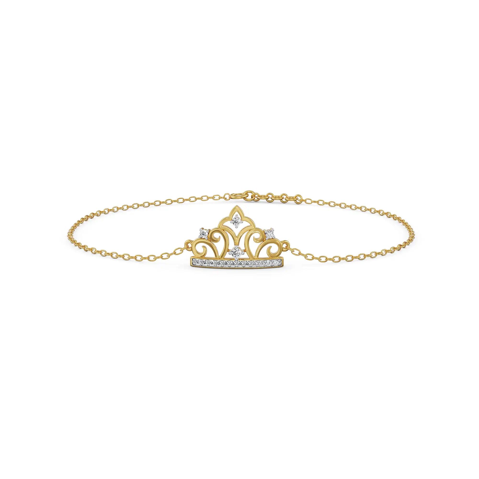 Tiara Charm Lab Grown Diamond Bracelet