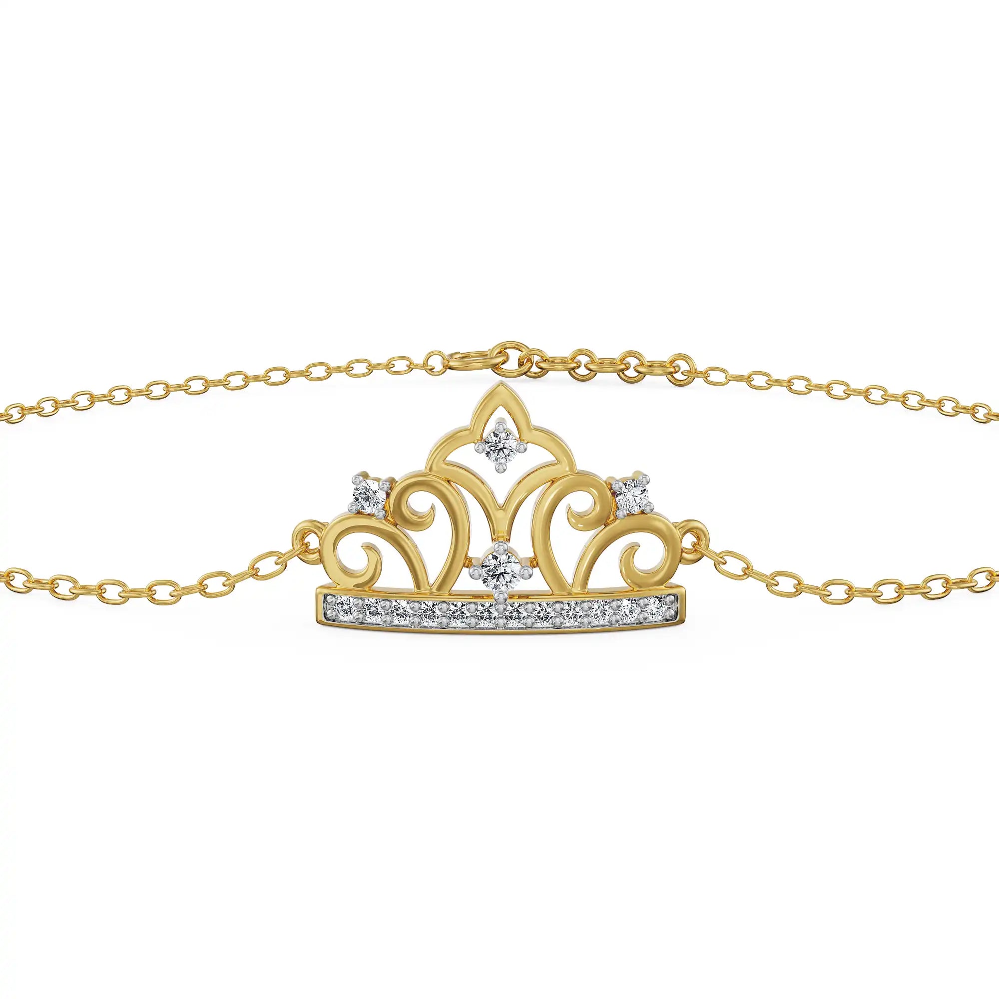 Tiara Charm Lab Grown Diamond Bracelet