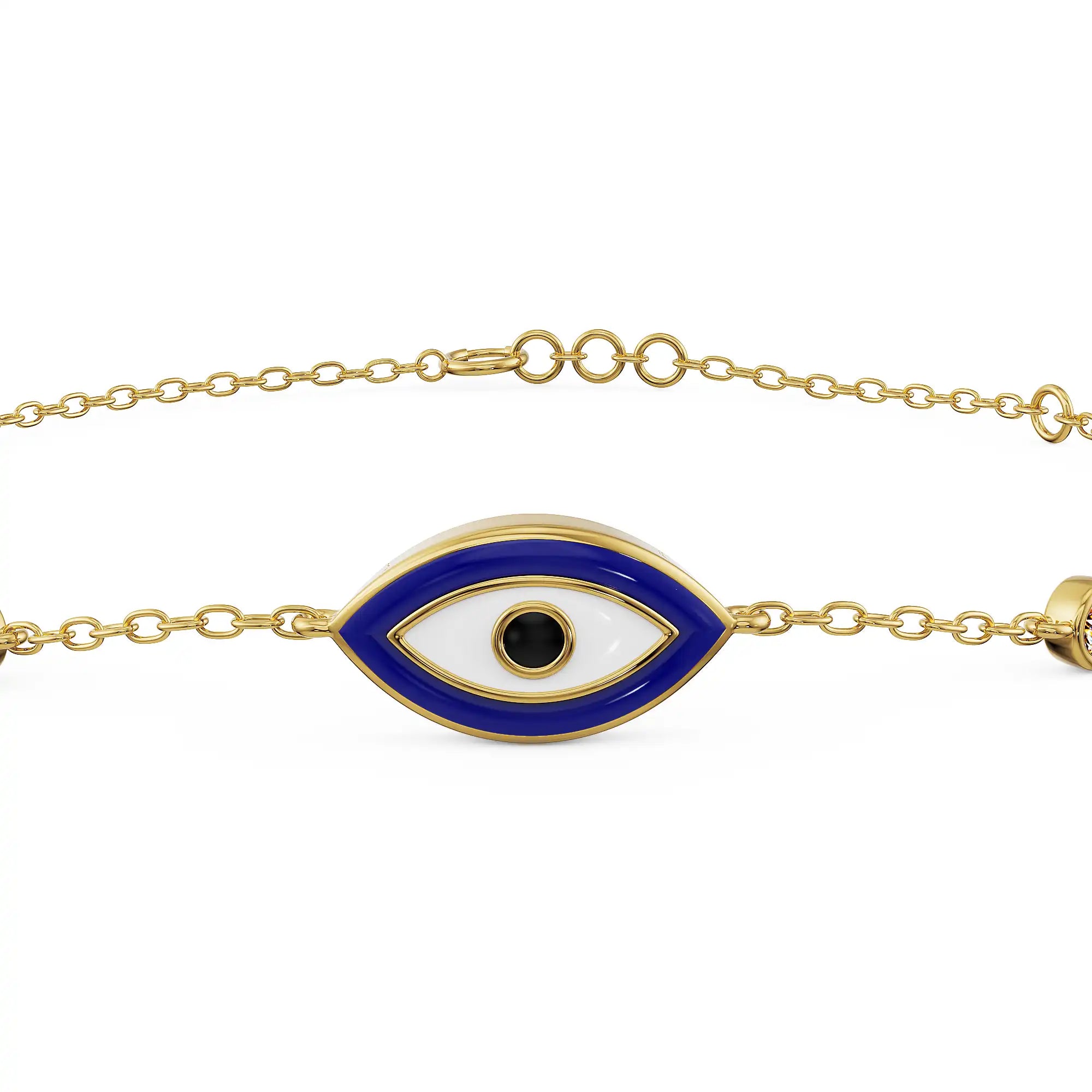 Iris Evil Eye Lab Diamond Bracelet - perspective view