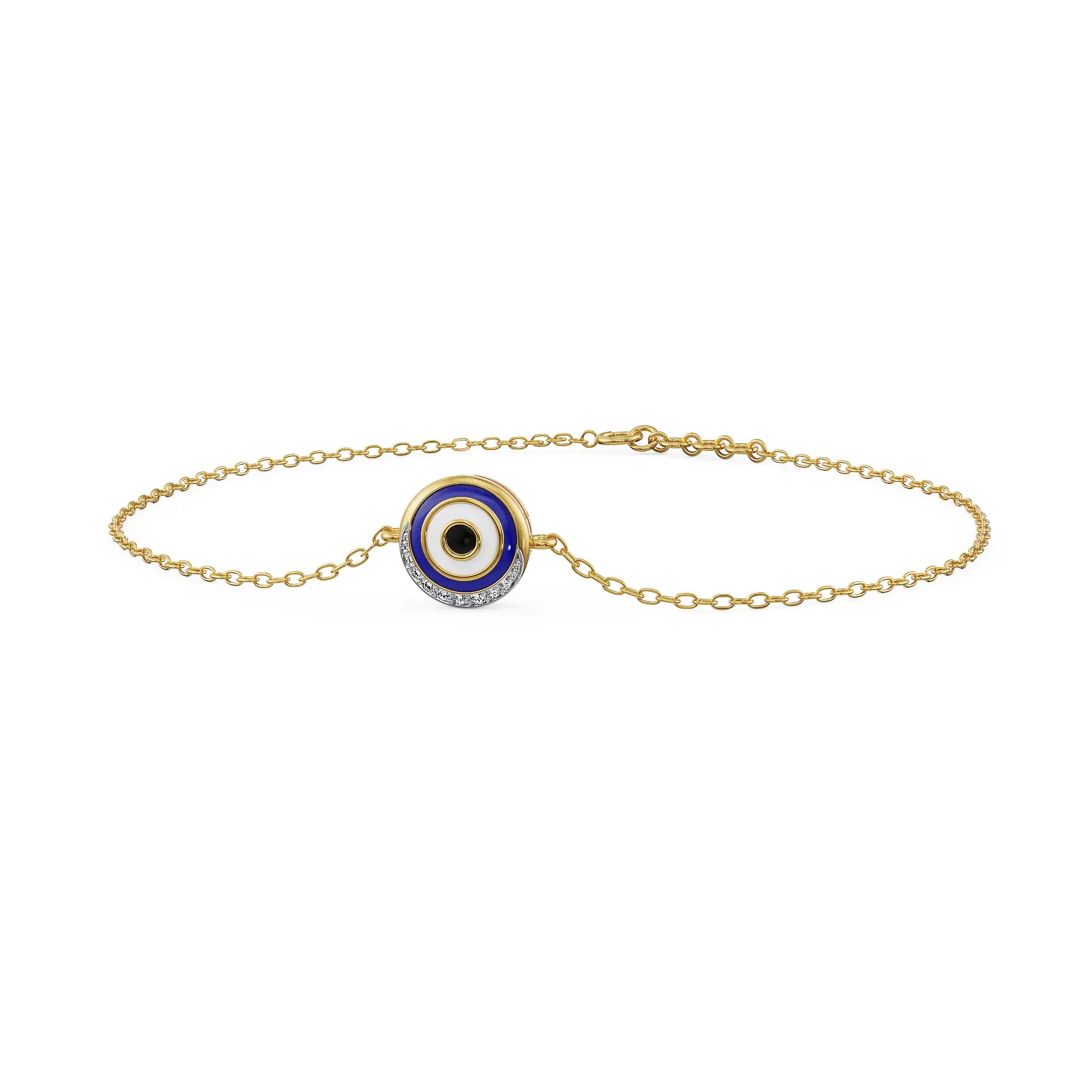 Enchanted Evil Eye Lab Diamond Bracelet - side view
