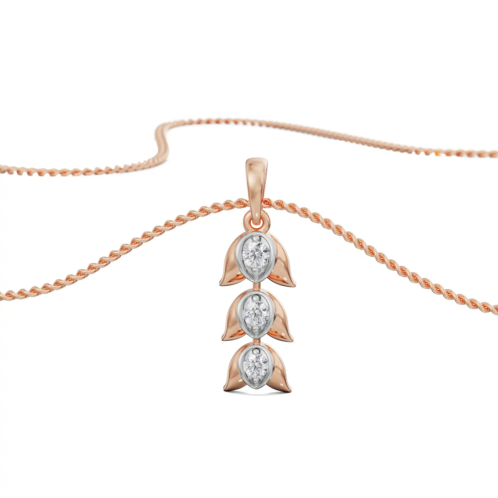 Sui Dhaga Diamond Pendant Set Prospective View