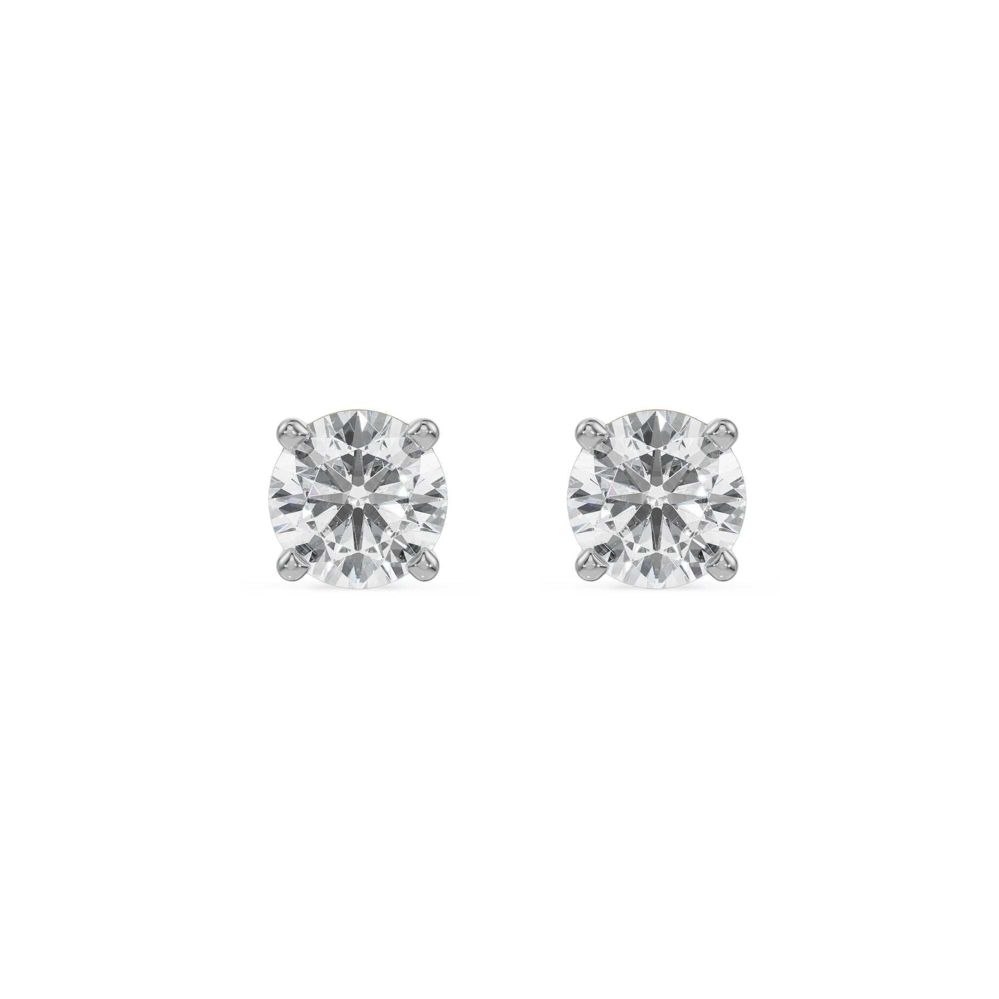 Faiza Solitaire Diamond Necklace Set Earrings Front View