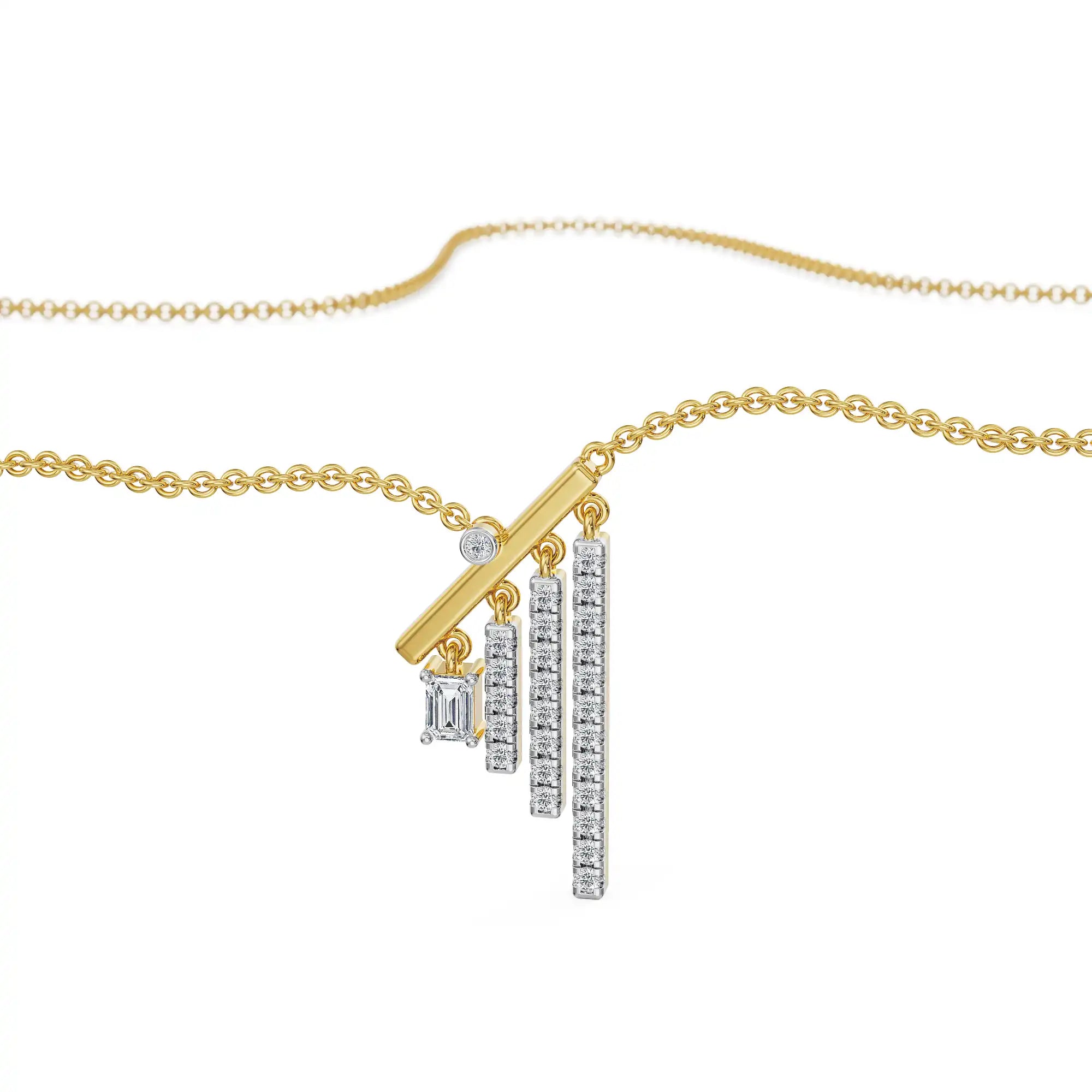 Linear Lab Grown Diamond Necklace Set