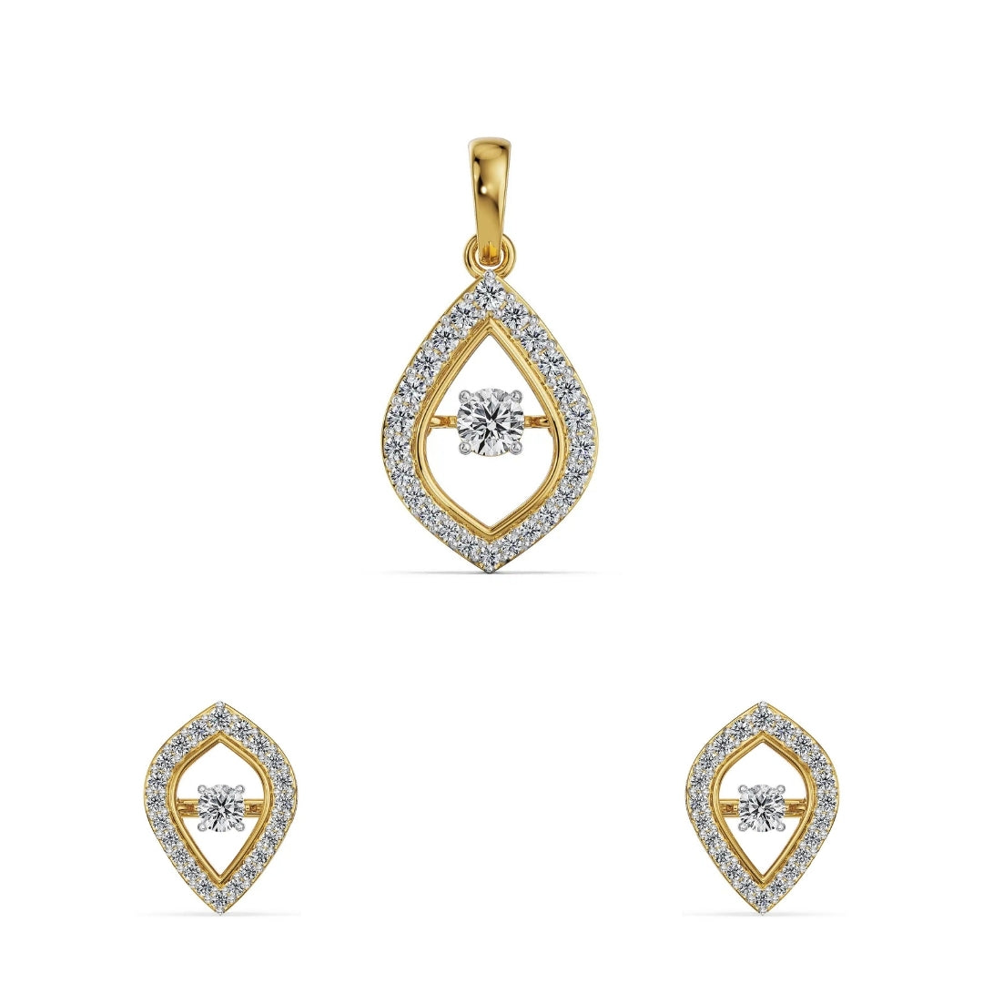 Dancing Diamond Lab Grown Pendant Set