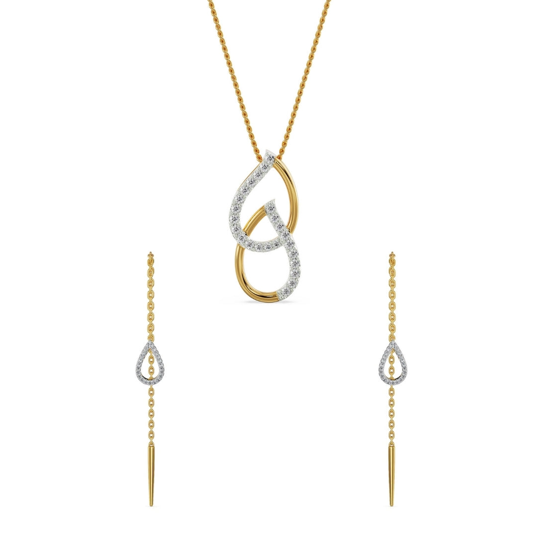 Regal Pear Lab Grown Diamond Pendant Set