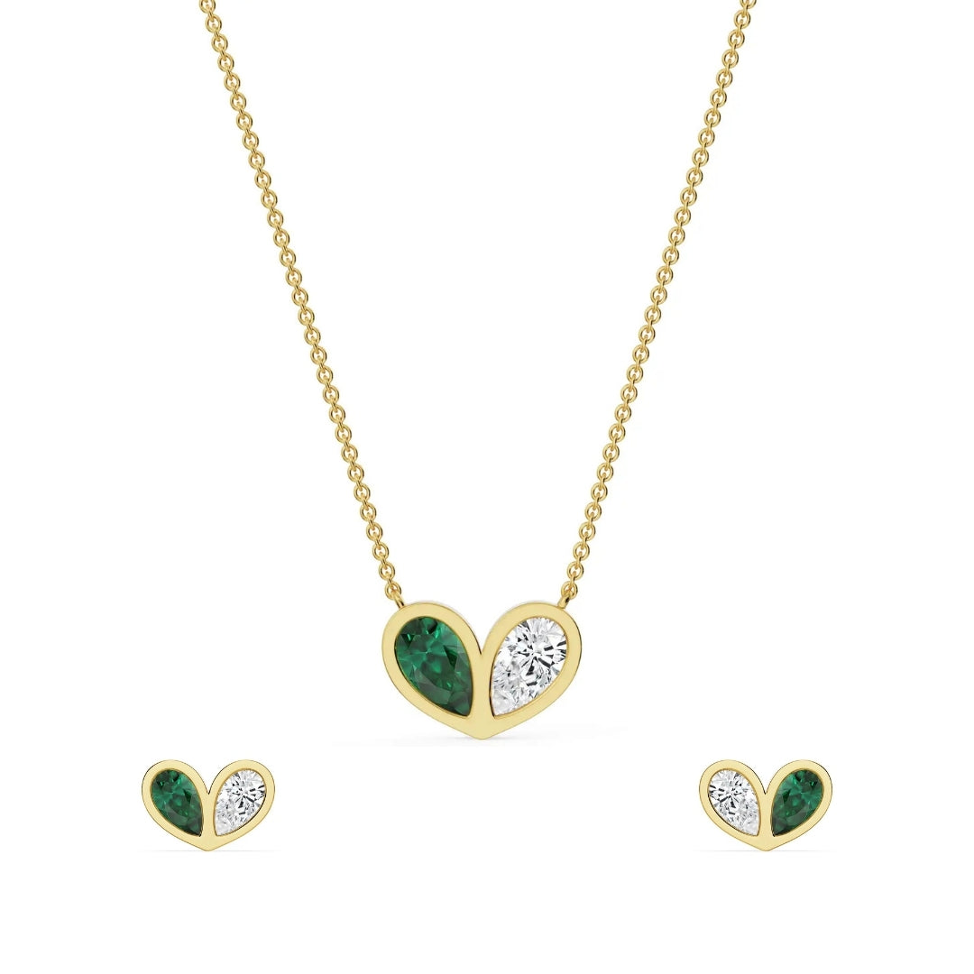 Toi et Moi Lab Grown Diamond Necklace Set