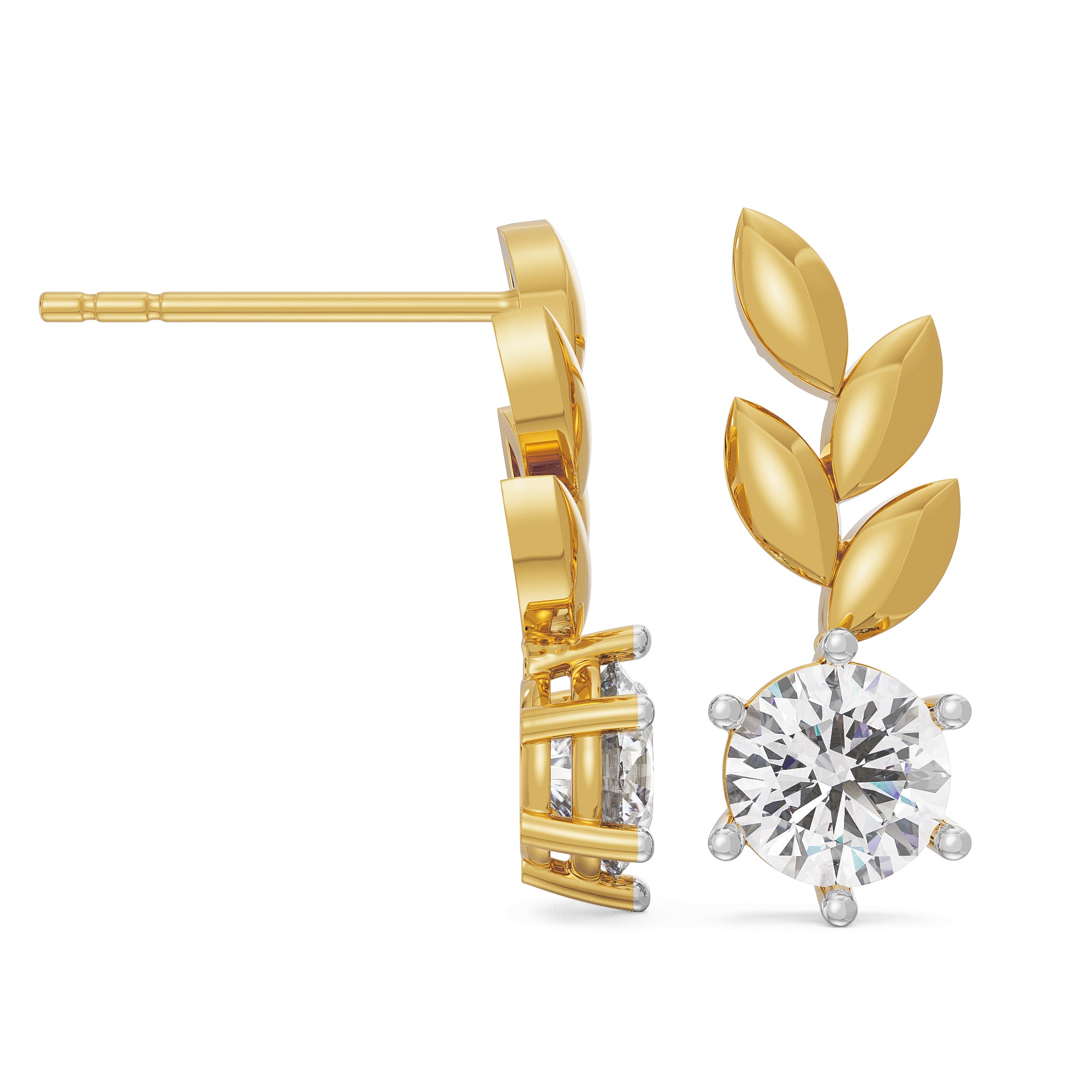 Dewy Leaf Lab Grown Diamond Necklace Set