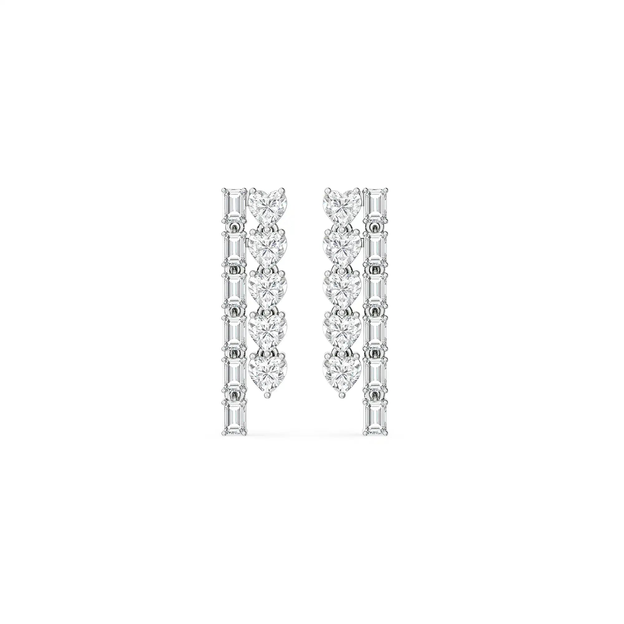 Valentina Diamond Earrings Front view in 9KT
