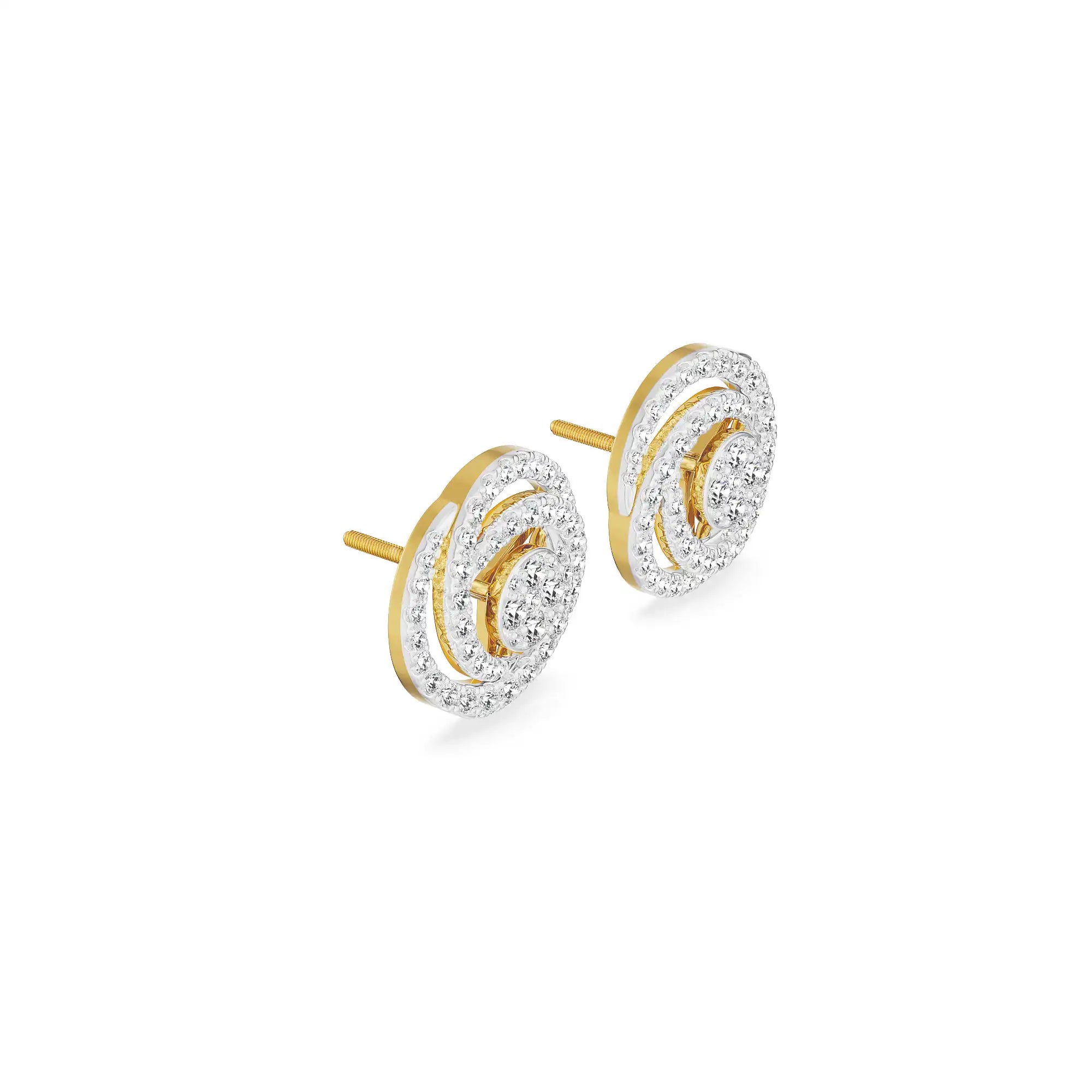 Circle of Life Diamond Studs Side view