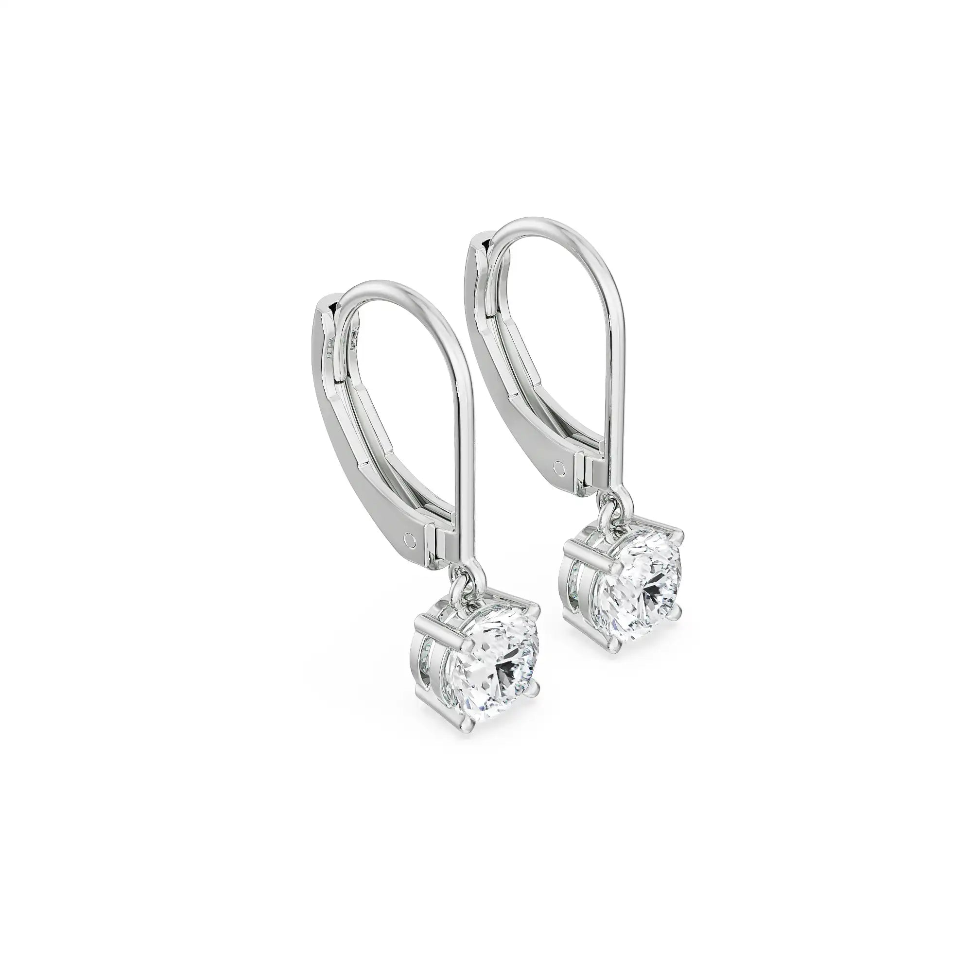 1 CT Cora Solitaire Earrings Side view