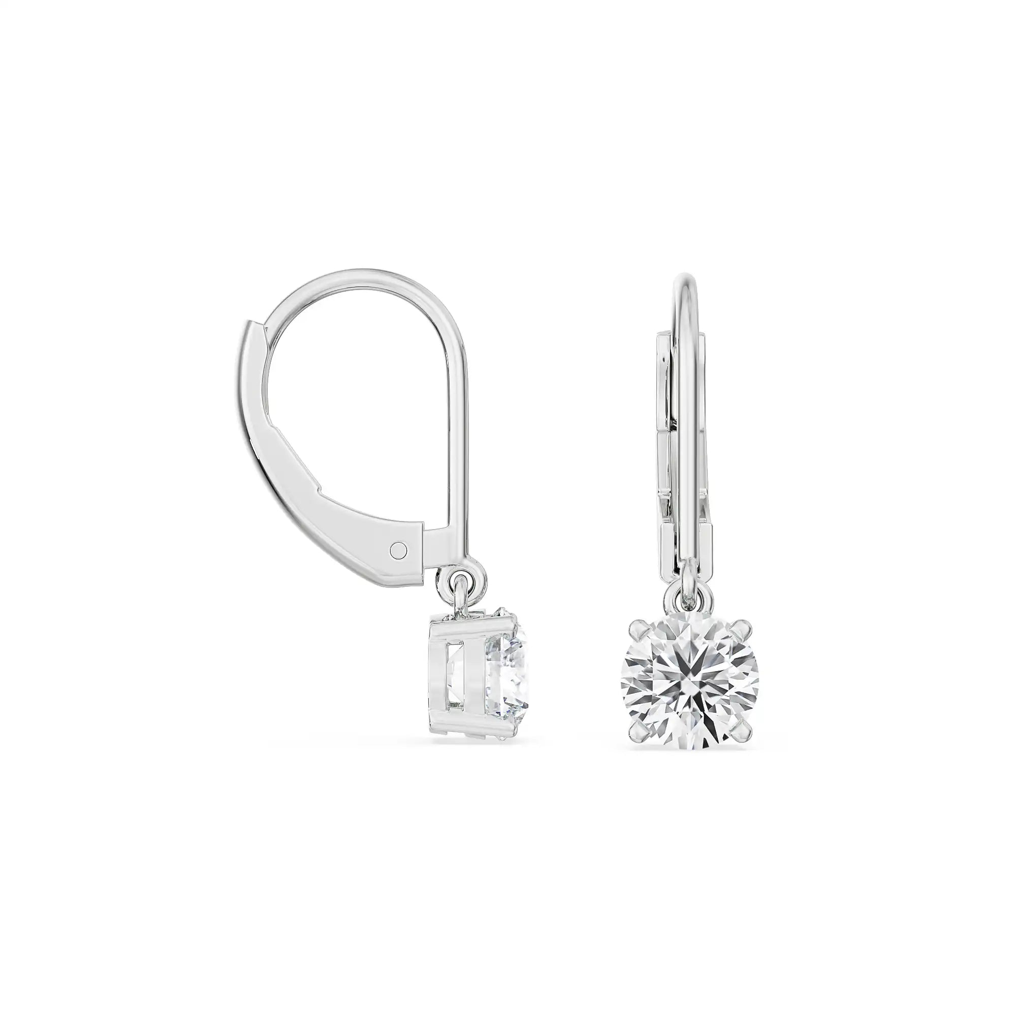 1 CT Cora Solitaire Earrings Prospective view