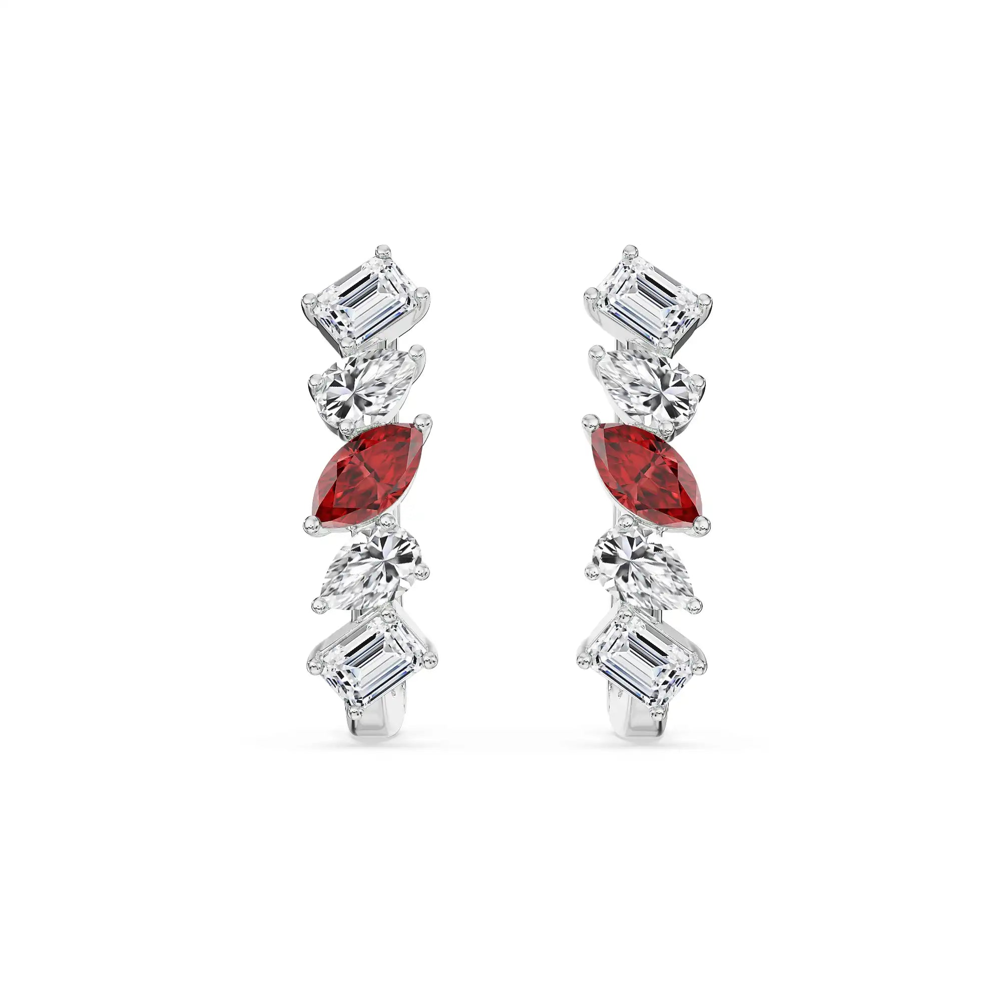 Regal Elegance Lab Grown Diamond Earrings - front view