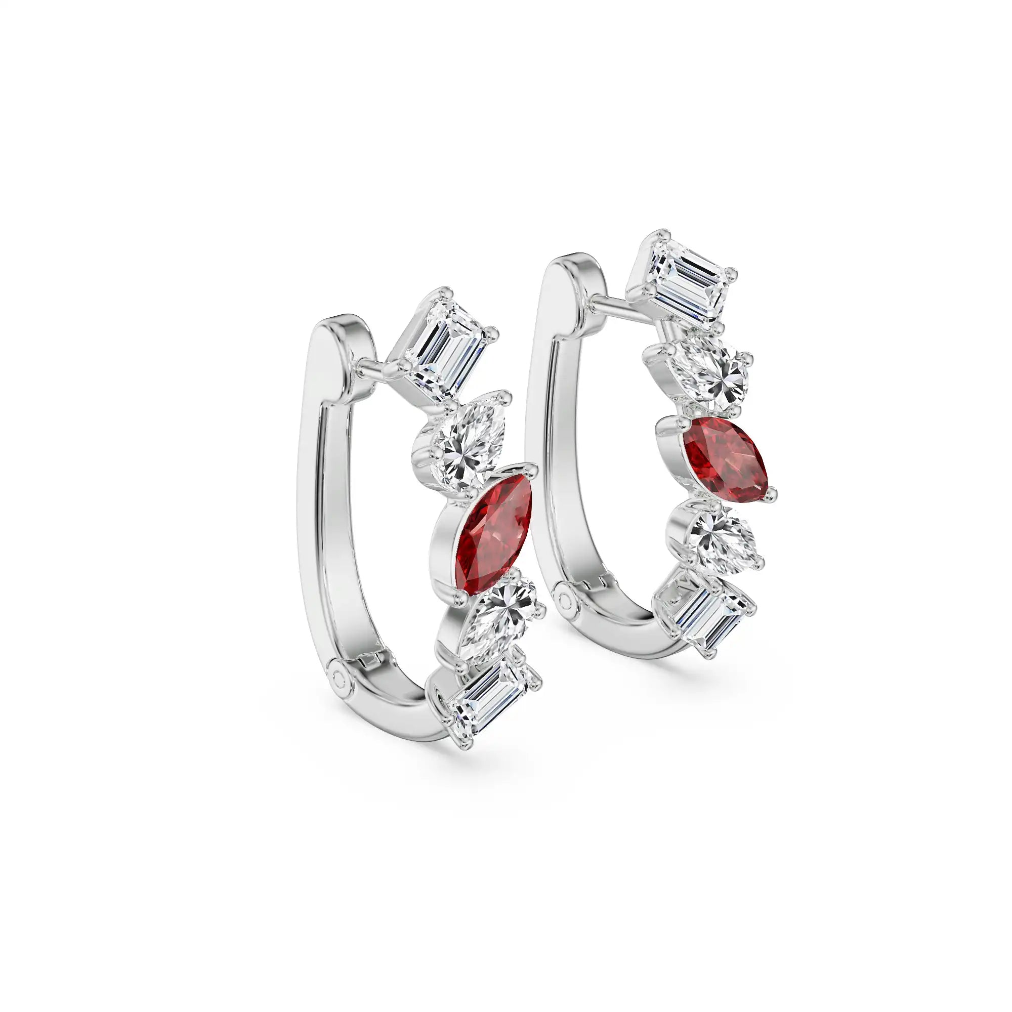 Regal Elegance Lab Grown Diamond Earrings - side view