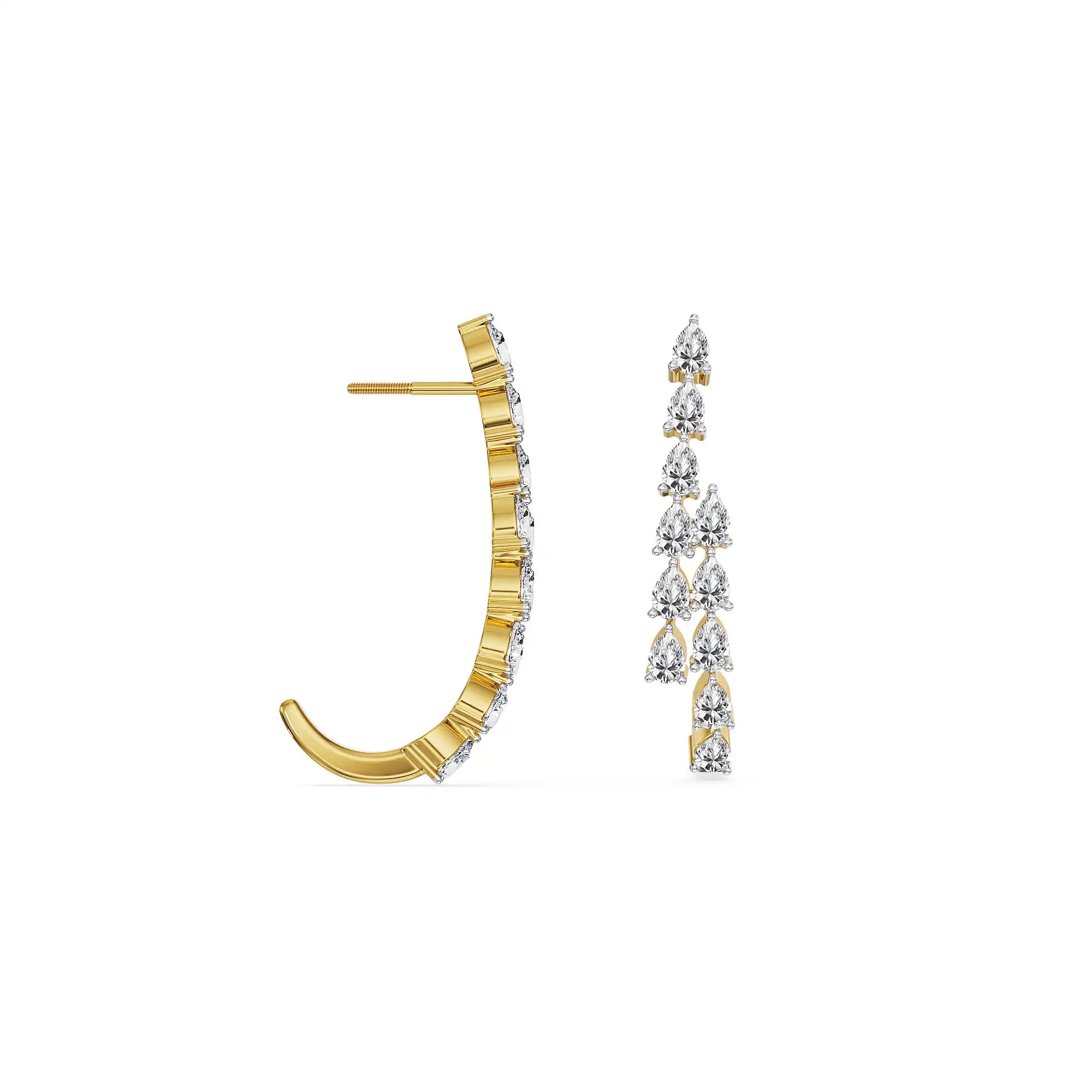 Nishka Lab Grown Diamond Bali - perspective view