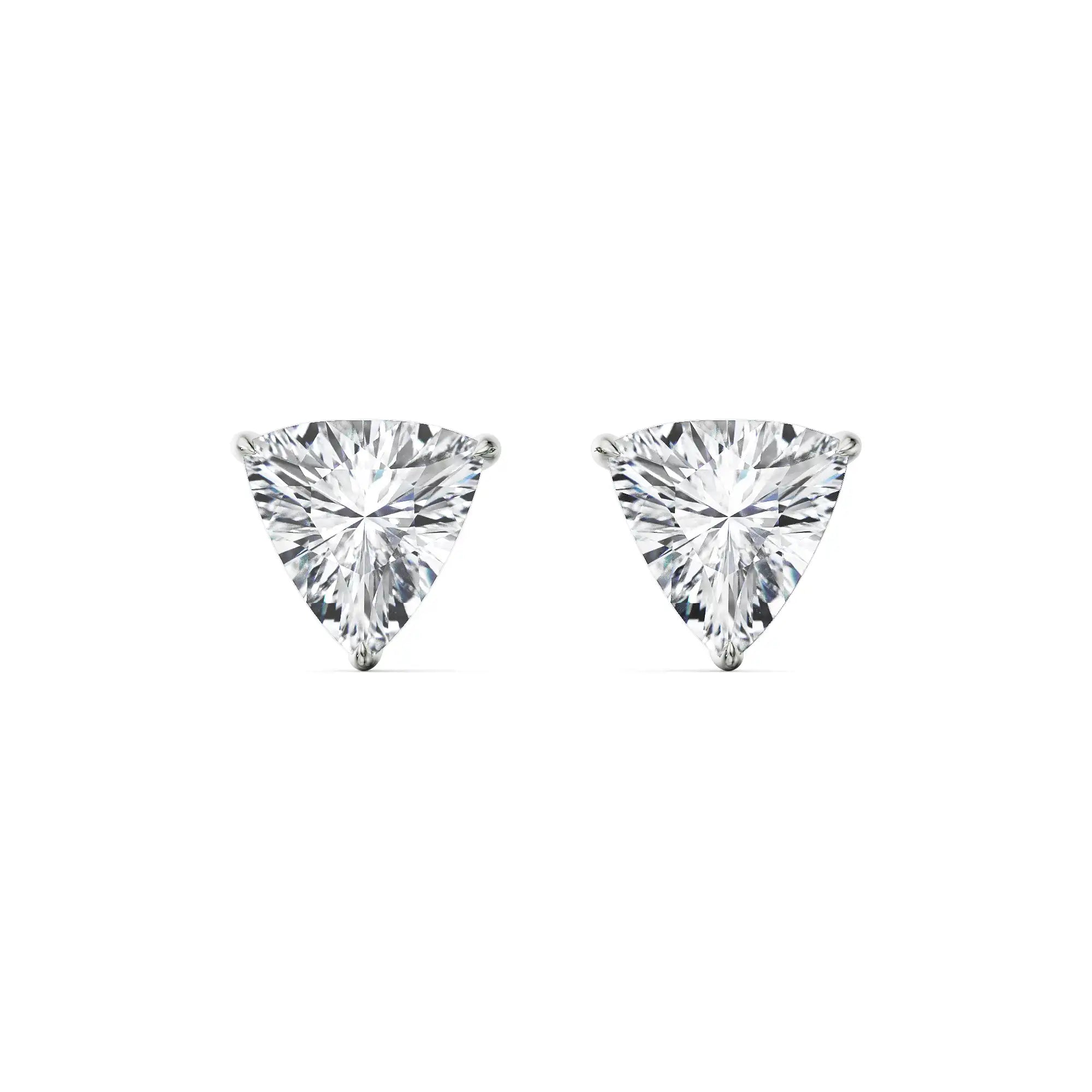 0.5 CT Trillion Lab Grown Diamond Studs - Front View