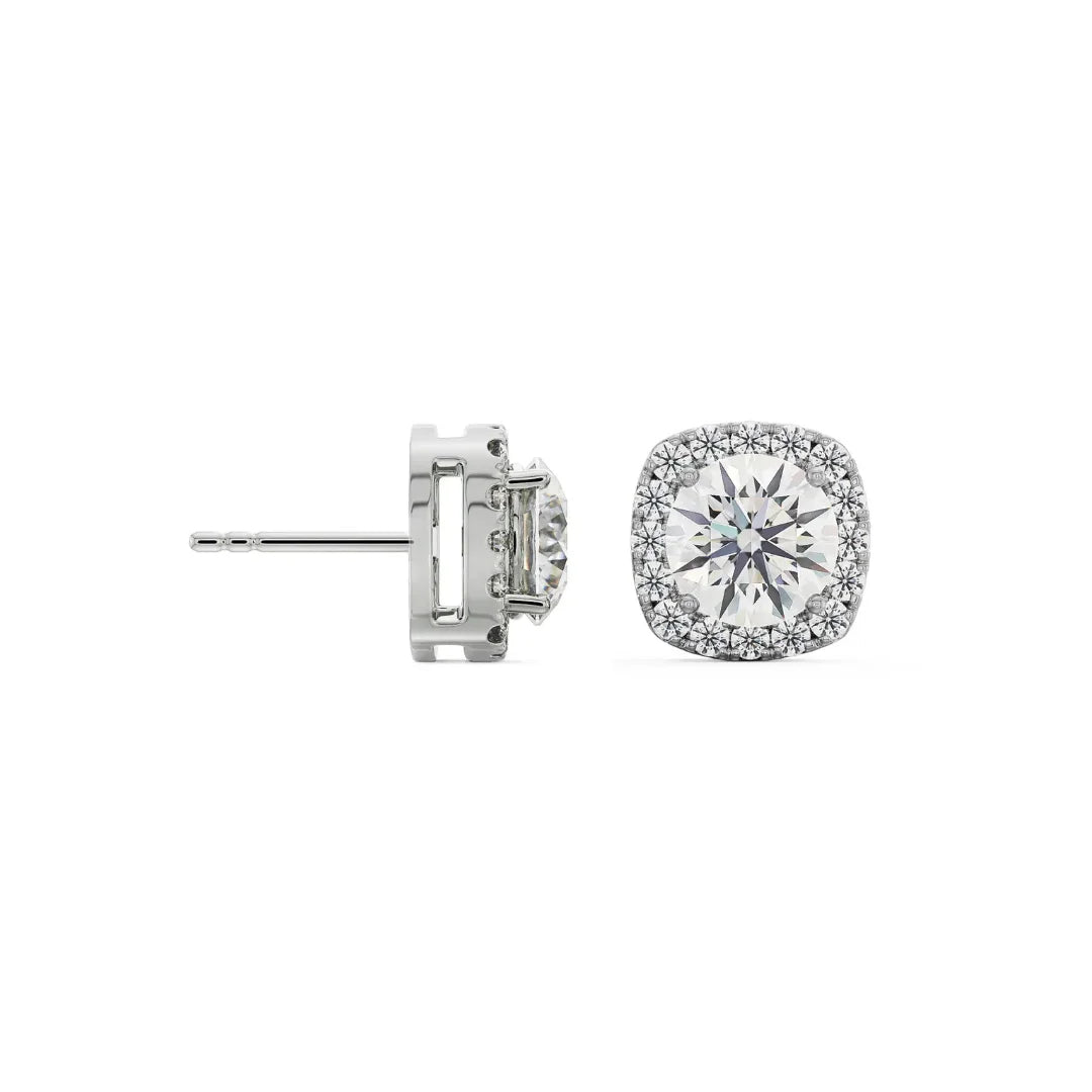 0.25 CT Tisha Lab Grown Diamond Studs - perspective view