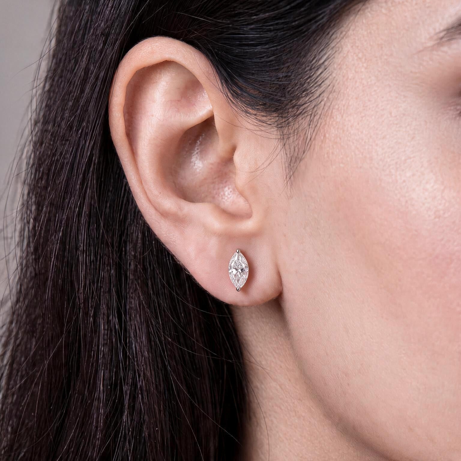 0.5 CT Marquise Lab Grown Diamond Studs