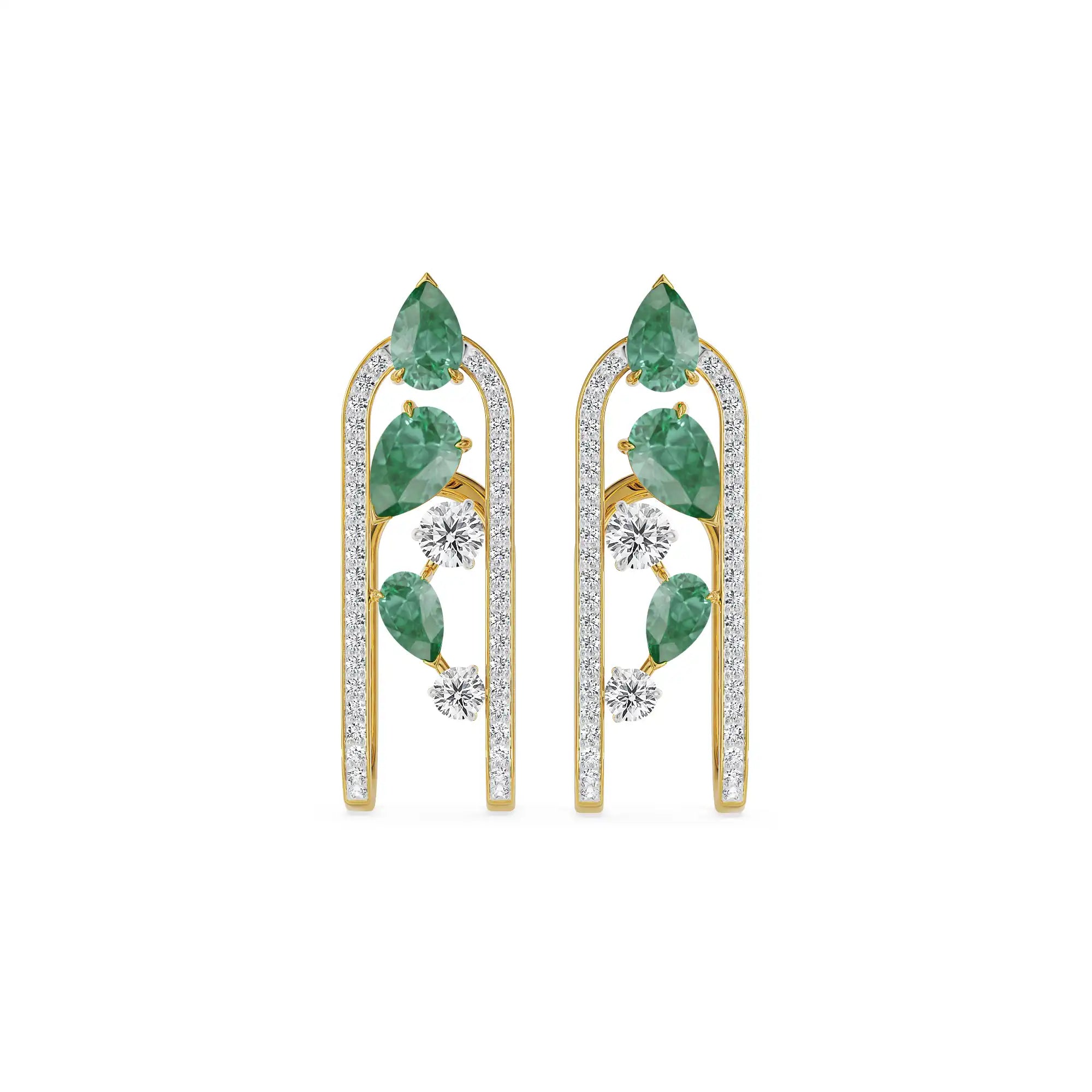 Ethera Gemstone Lab Grown Diamond Earrings in 9KT