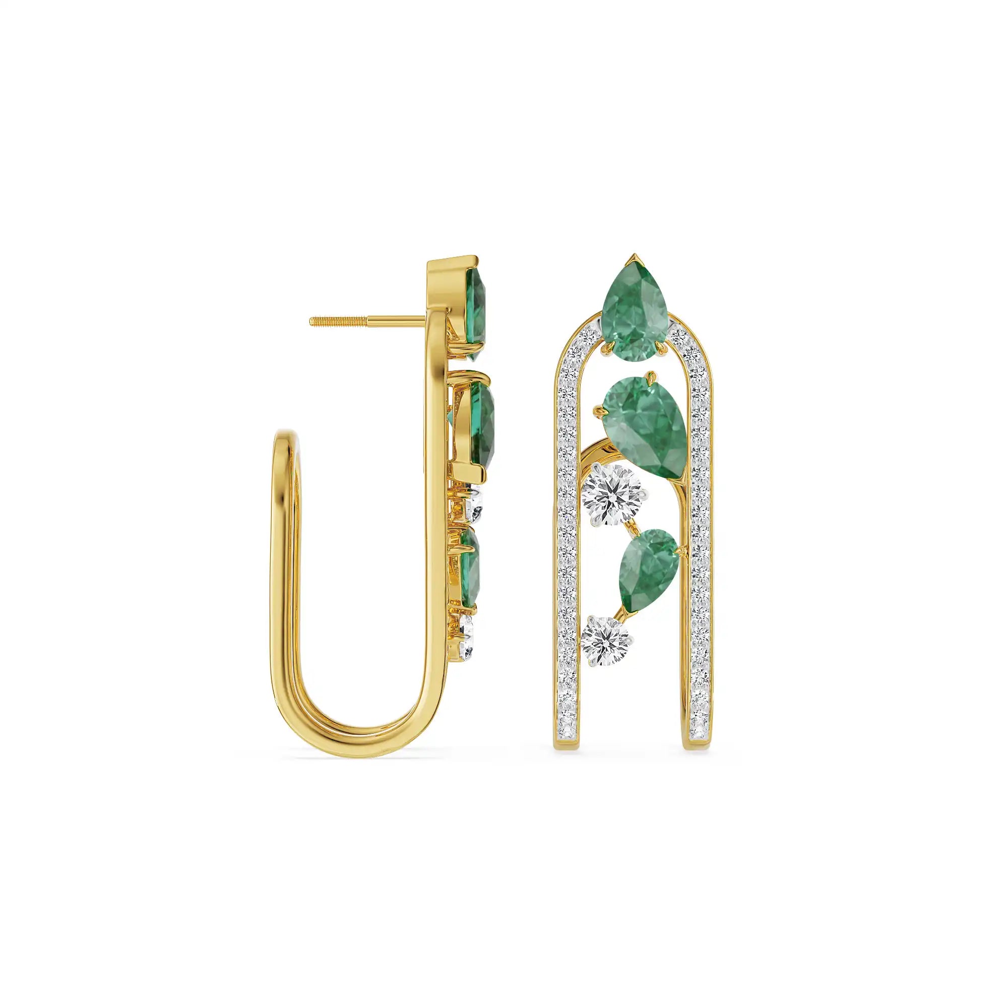 Ethereal Gemstone Lab Grown Diamond Earrings