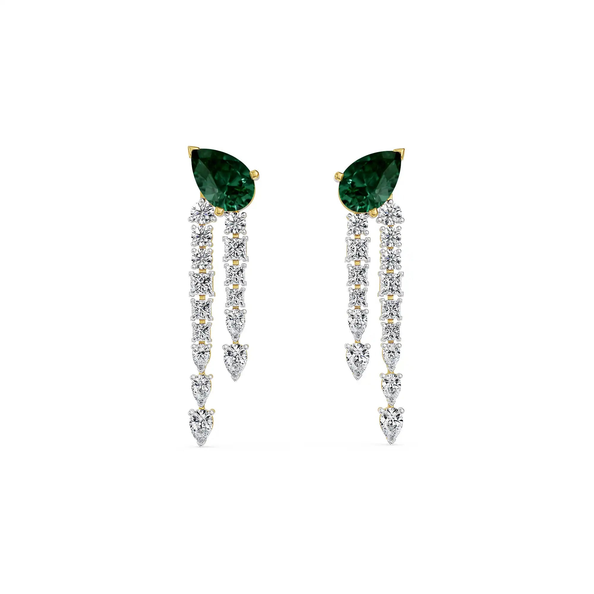 Empress Dewdrop Lab Grown Diamond Earrings - front view