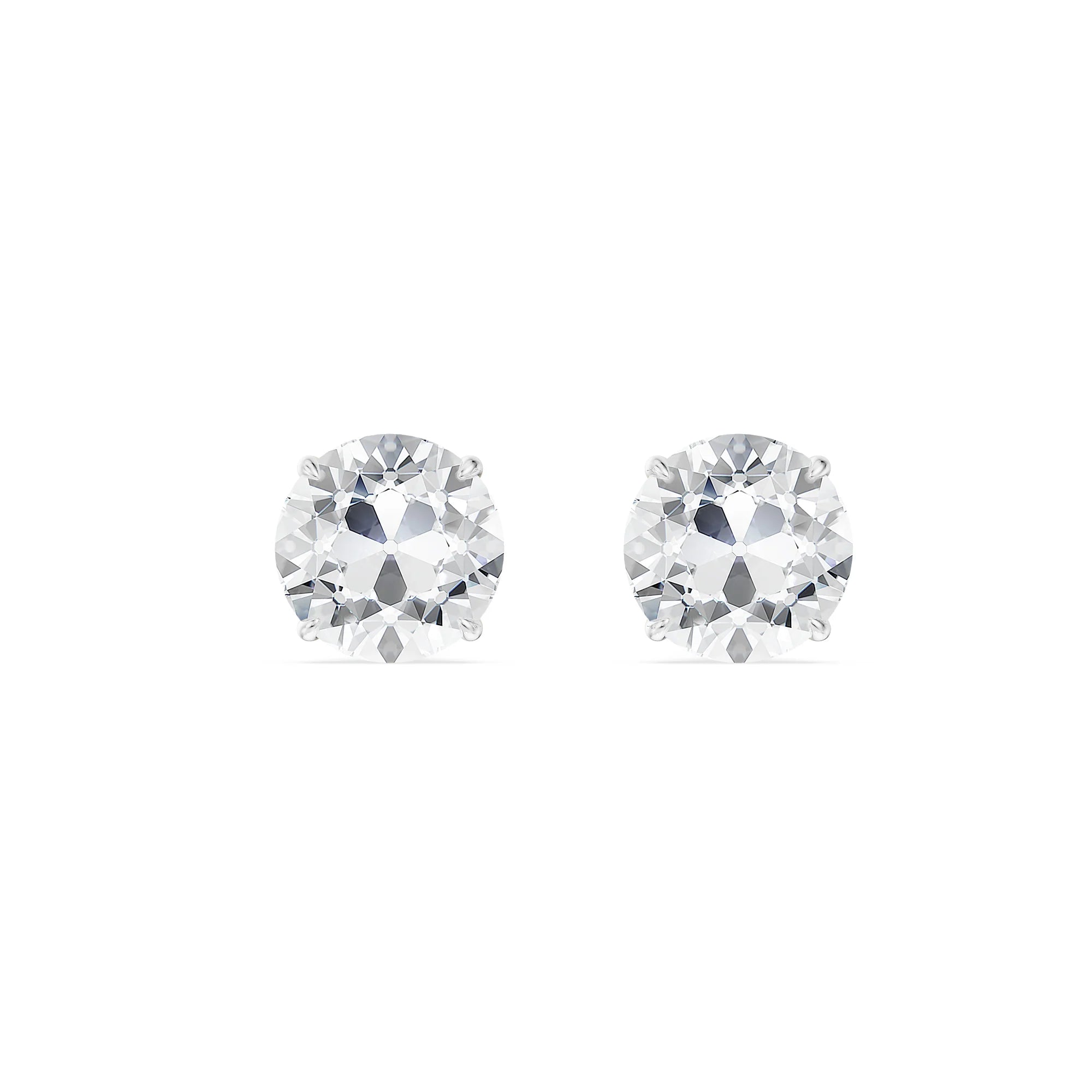 Hidden Halo Lab Grown Diamond Studs - front view in 9KT