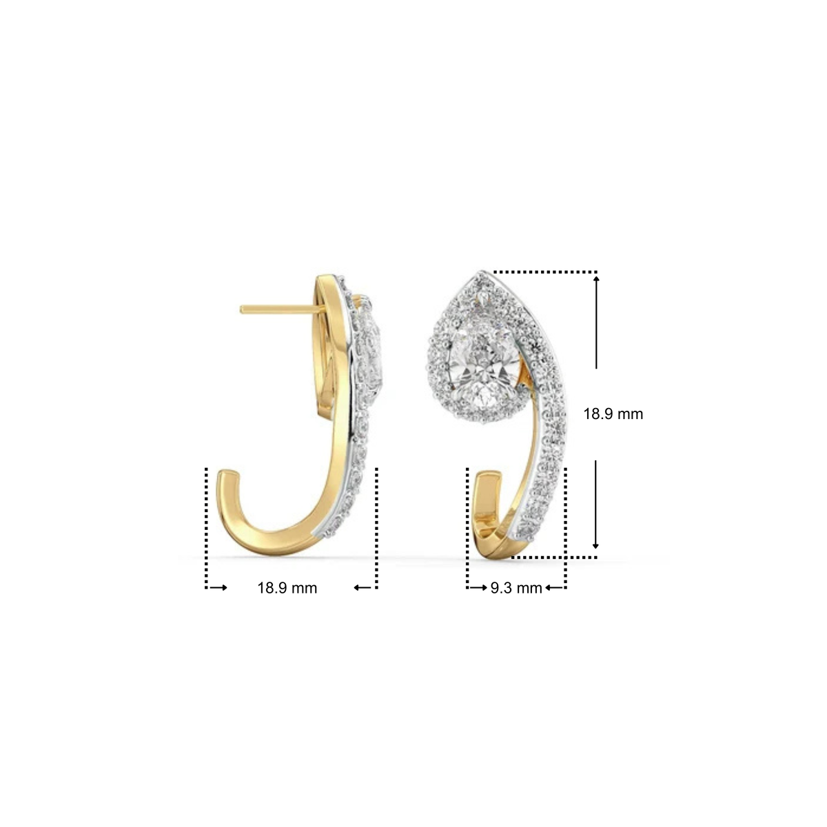 Pear Sparkle Lab Grown Diamond Earrings
