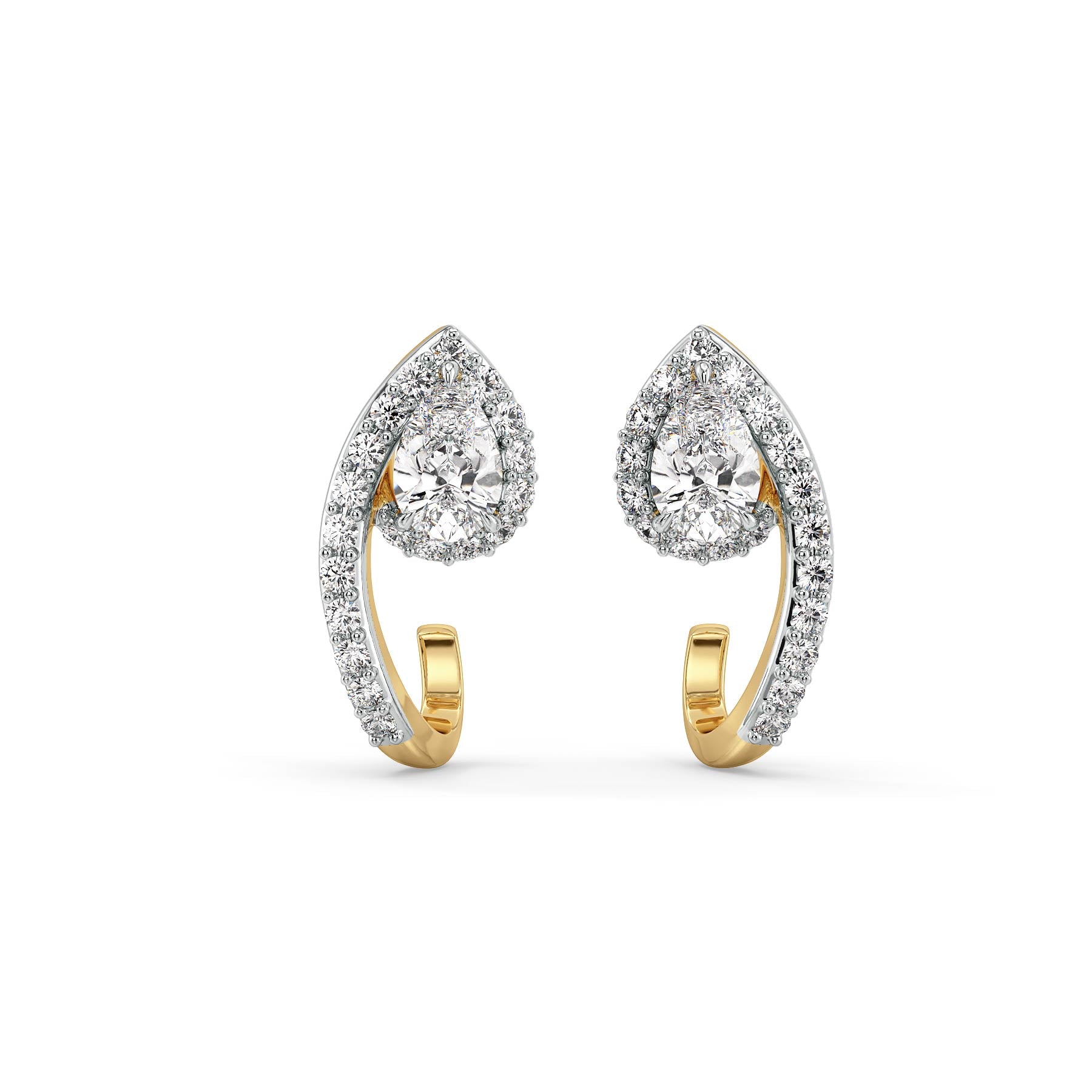 Axis Spark Lab Grown Diamond Earrings - front view