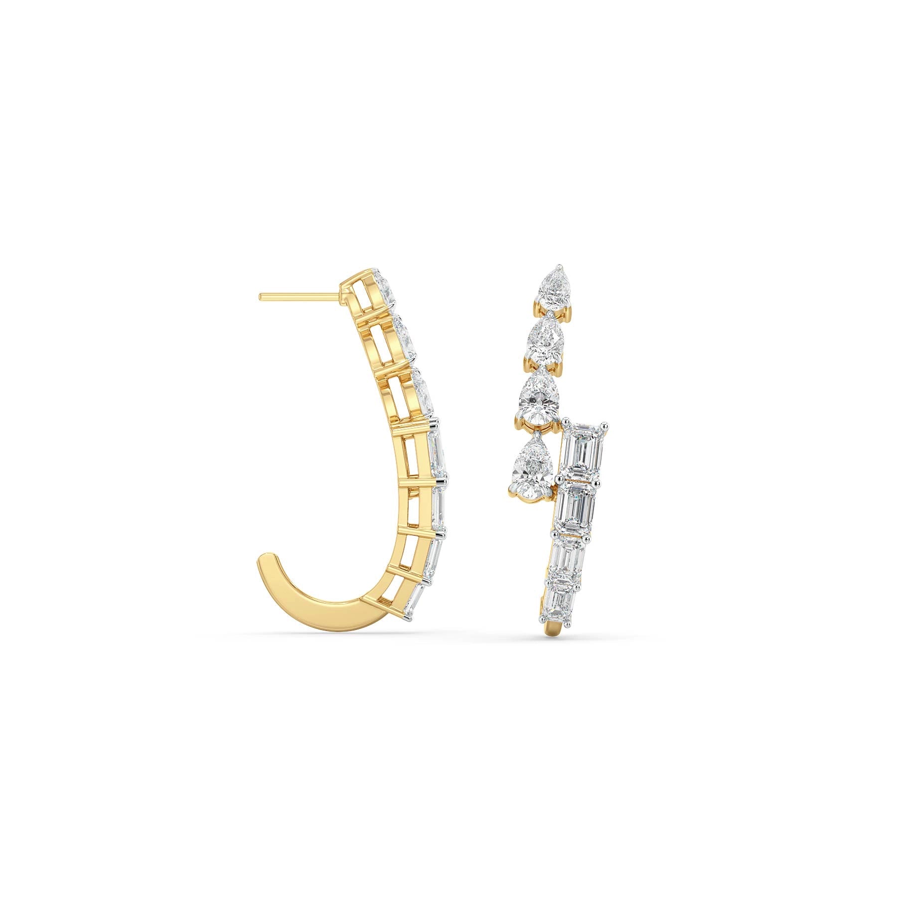 Axis Spark Lab Grown Diamond Earrings - perspective view