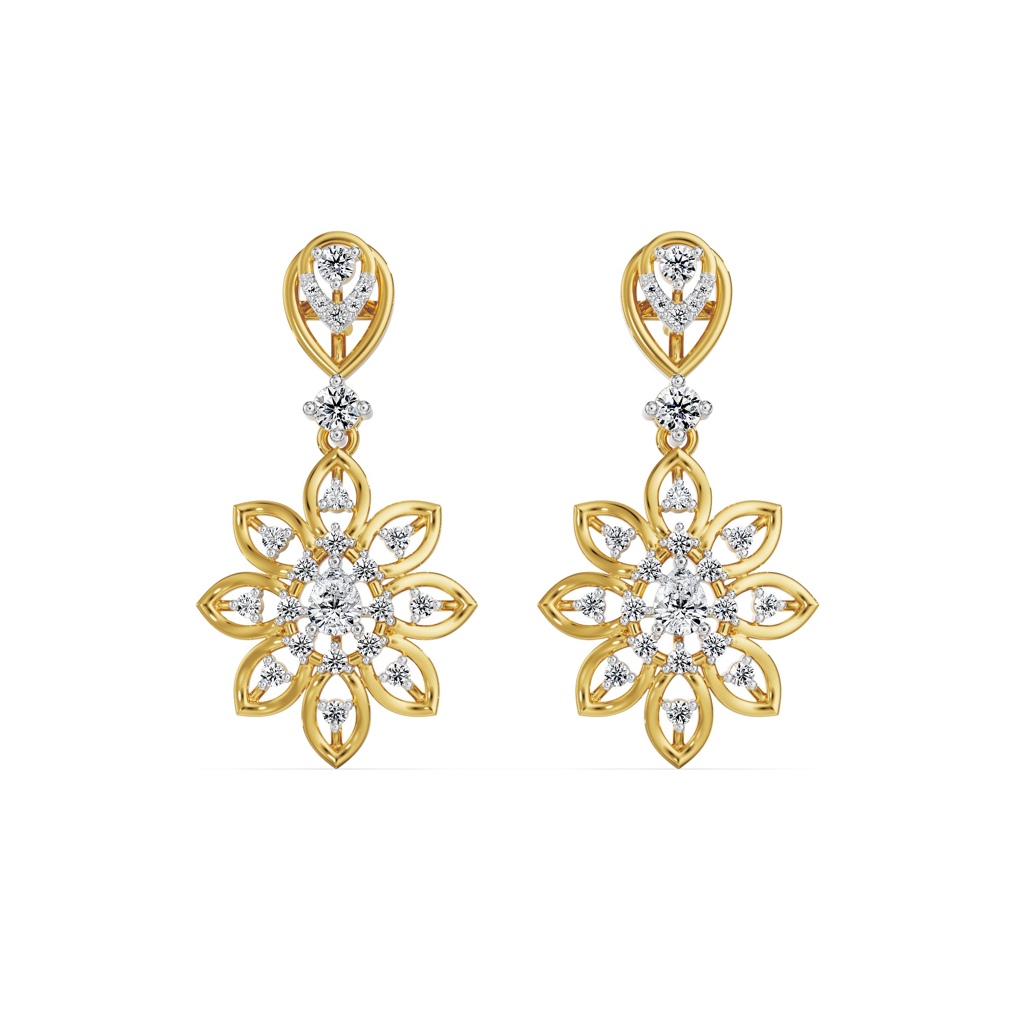 Celestial Bliss Lab Grown Diamond Earrings - front view