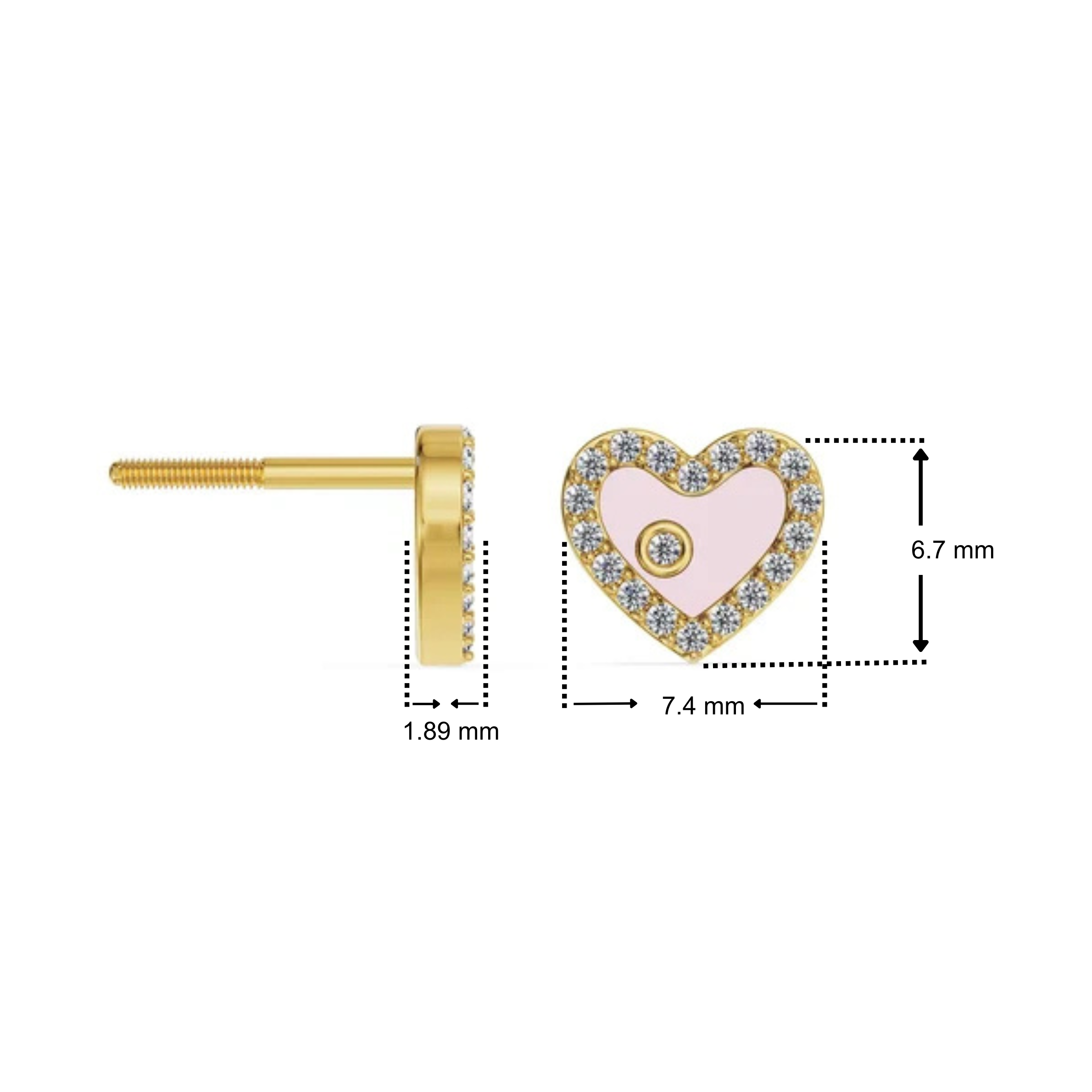 Little Heart Lab Grown Diamond Studs