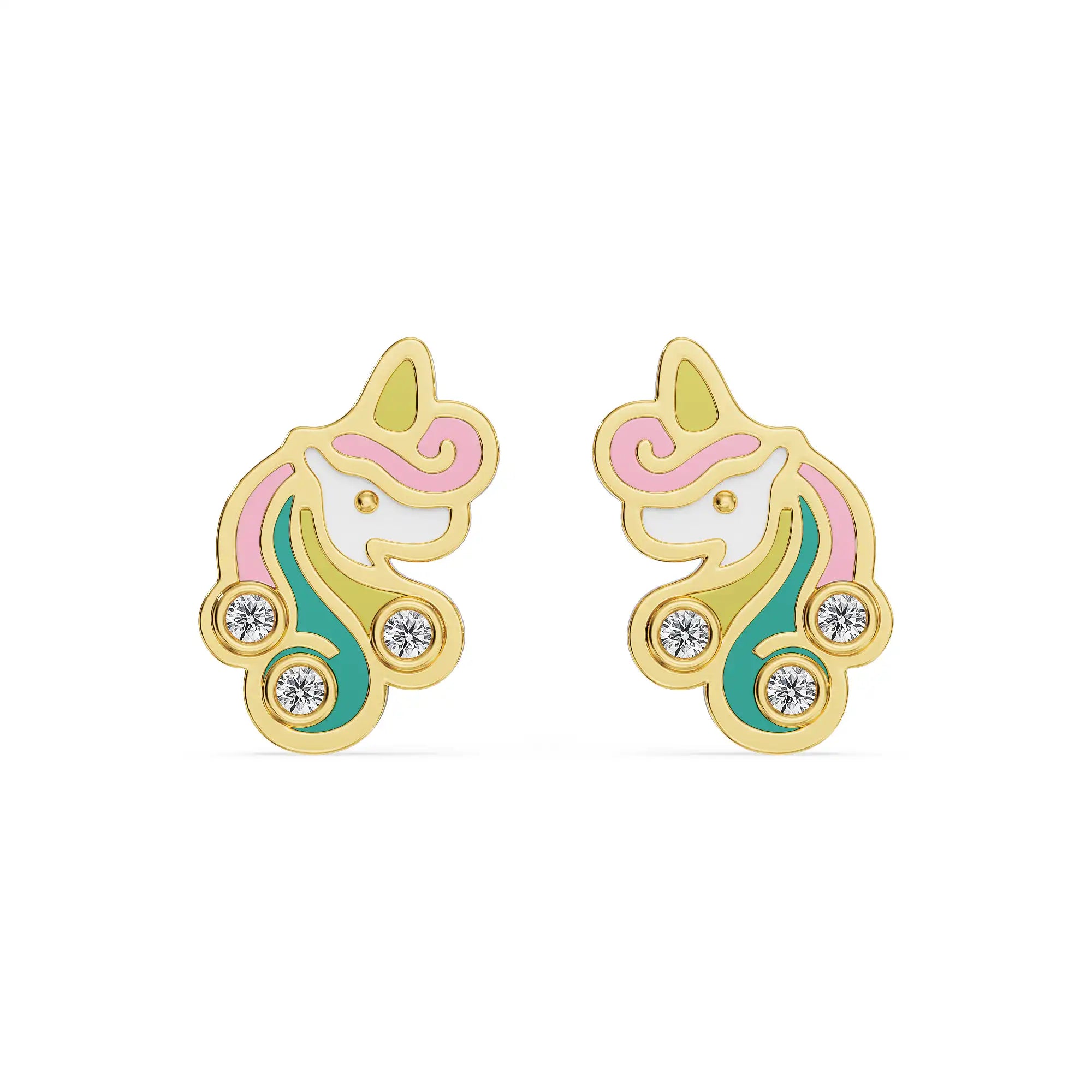 Unicorn Dream Lab Grown Diamond Studs - front view