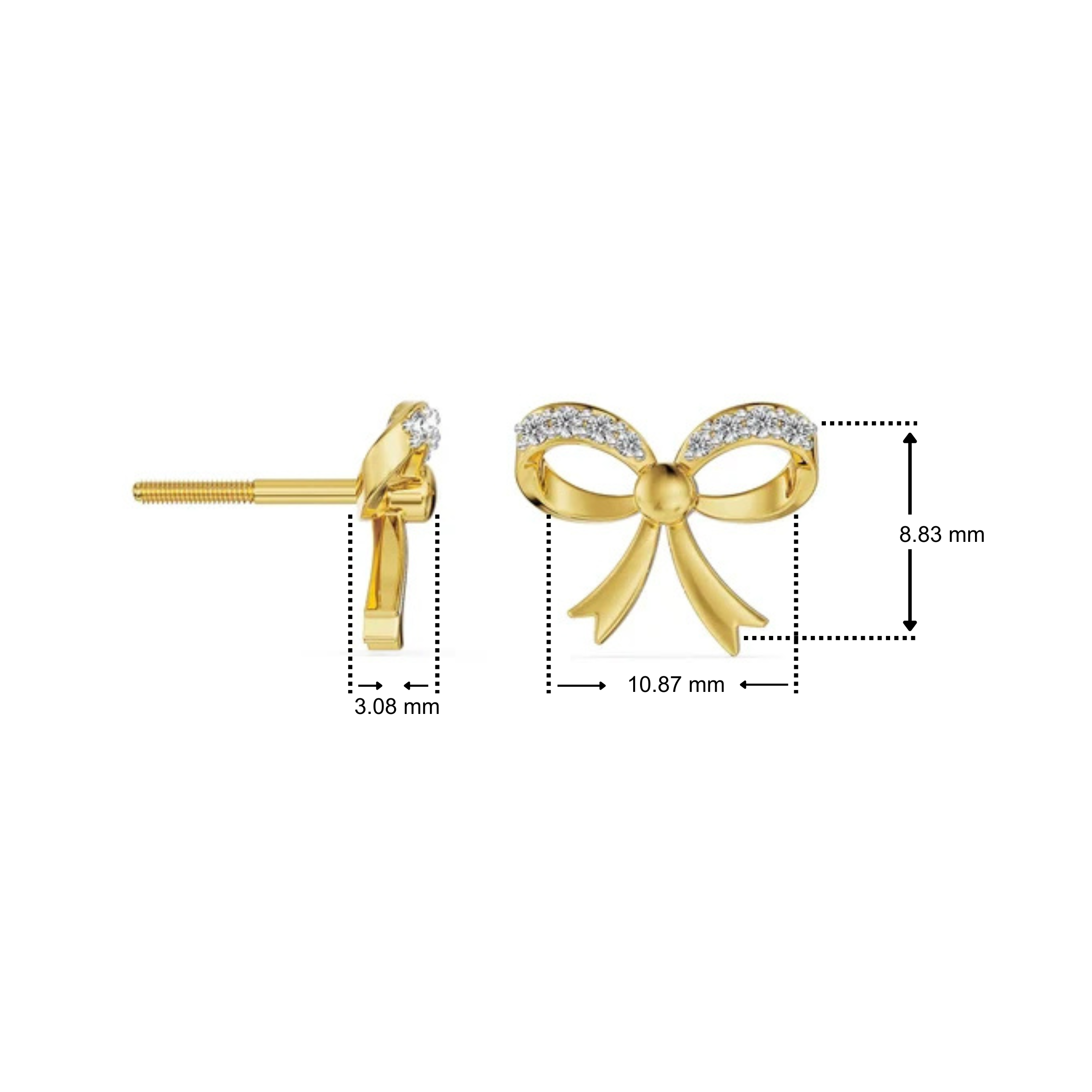Beloved Bow Lab Grown Diamond Studs