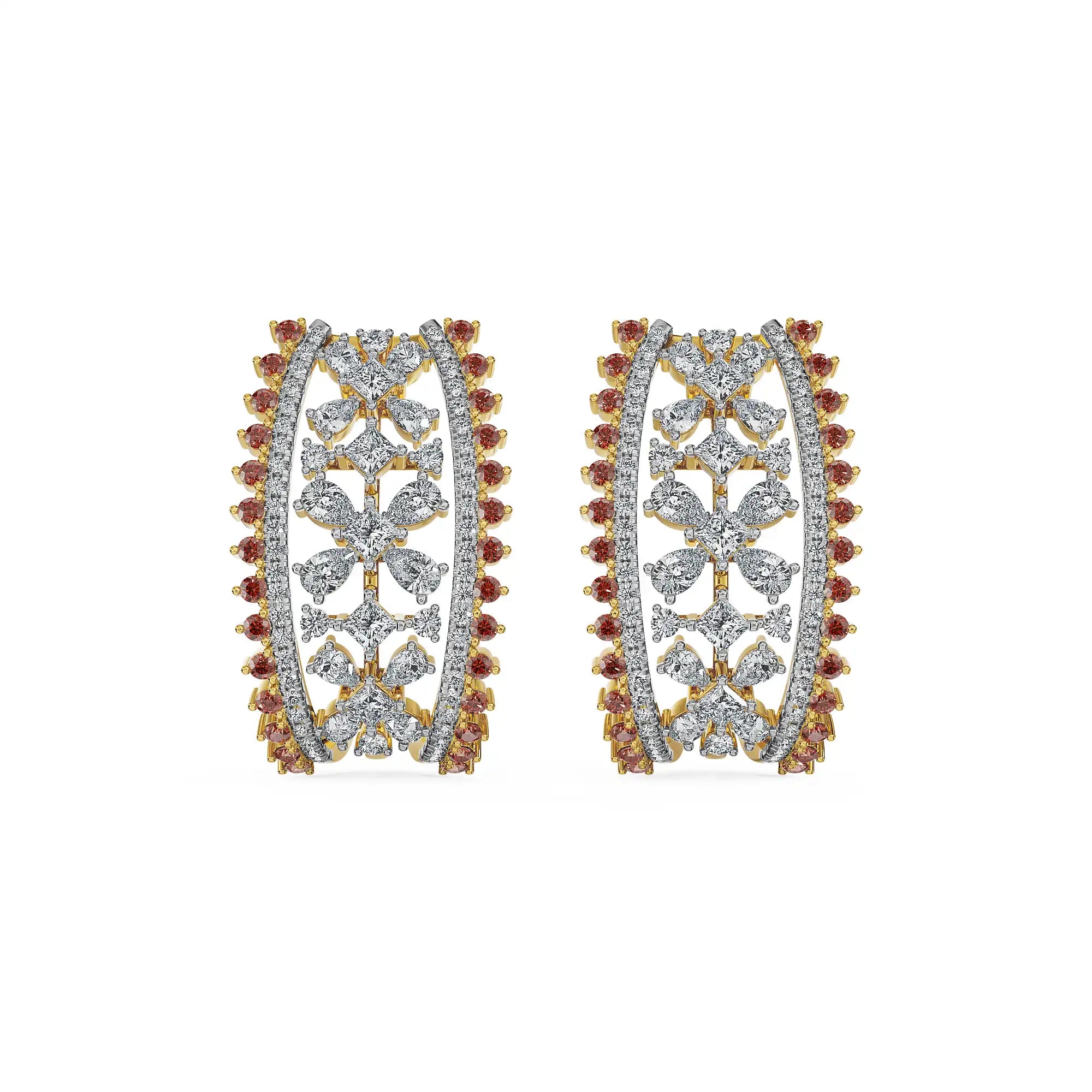 Ruby Bloom Detachable Lab Grown Diamond Hoops