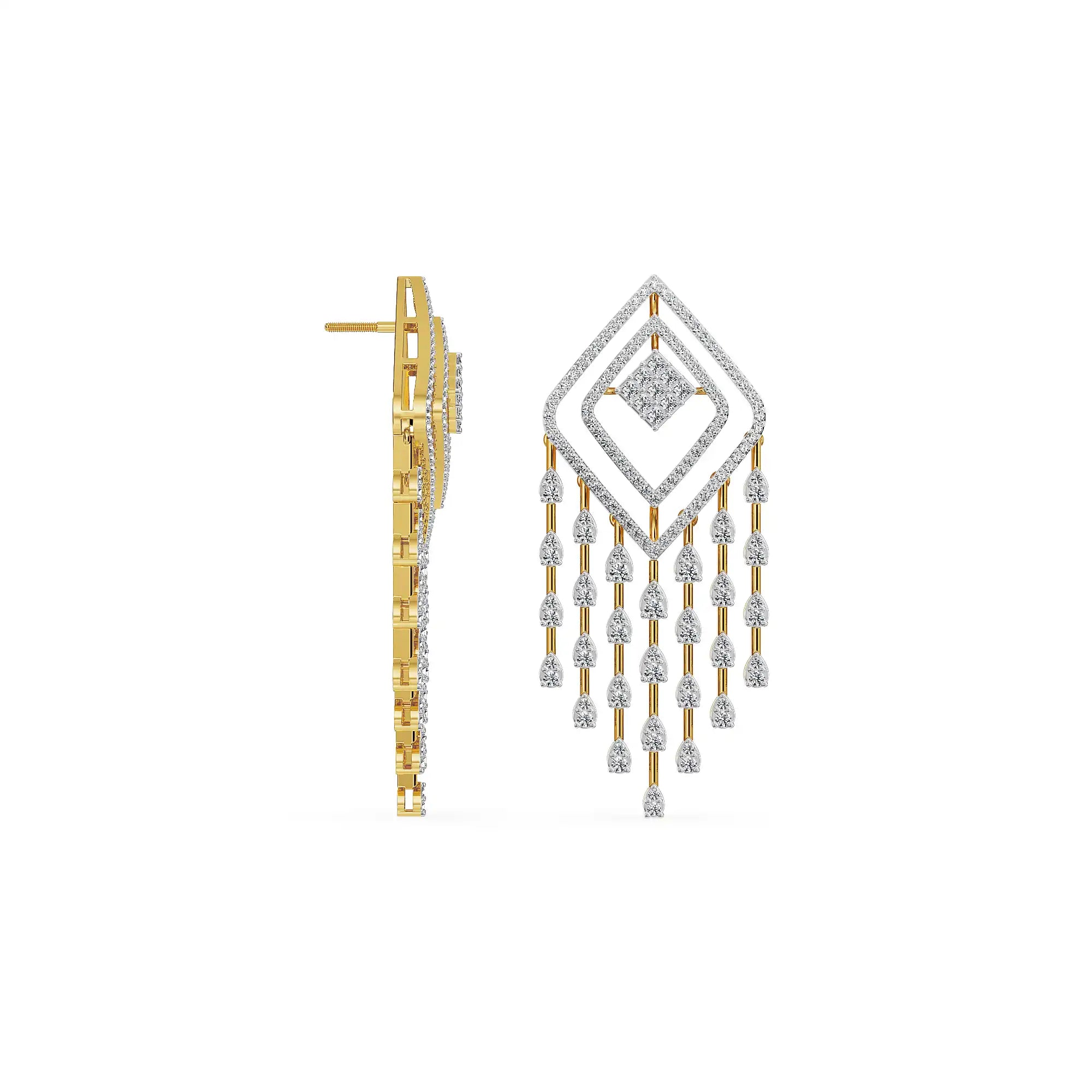 Chime Tassle Lab Grown Diamond Chandelier Earrings