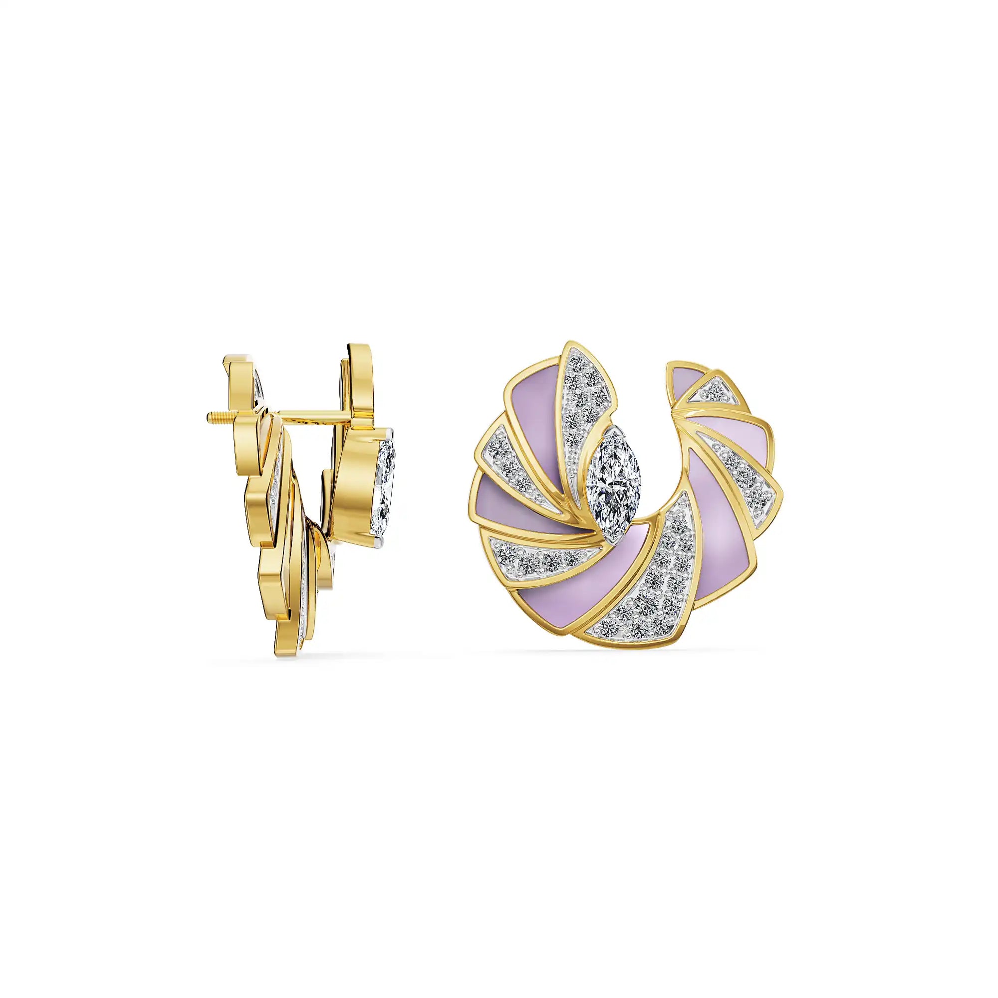 Opaline Orbit Lab Grown Diamond Earrings_in-stock