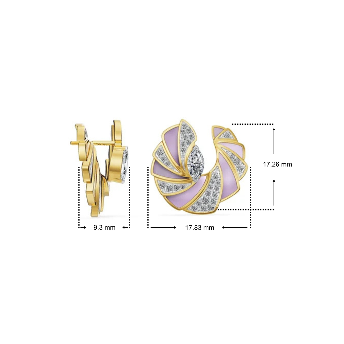 Opaline Orbit Lab Grown Diamond Earrings