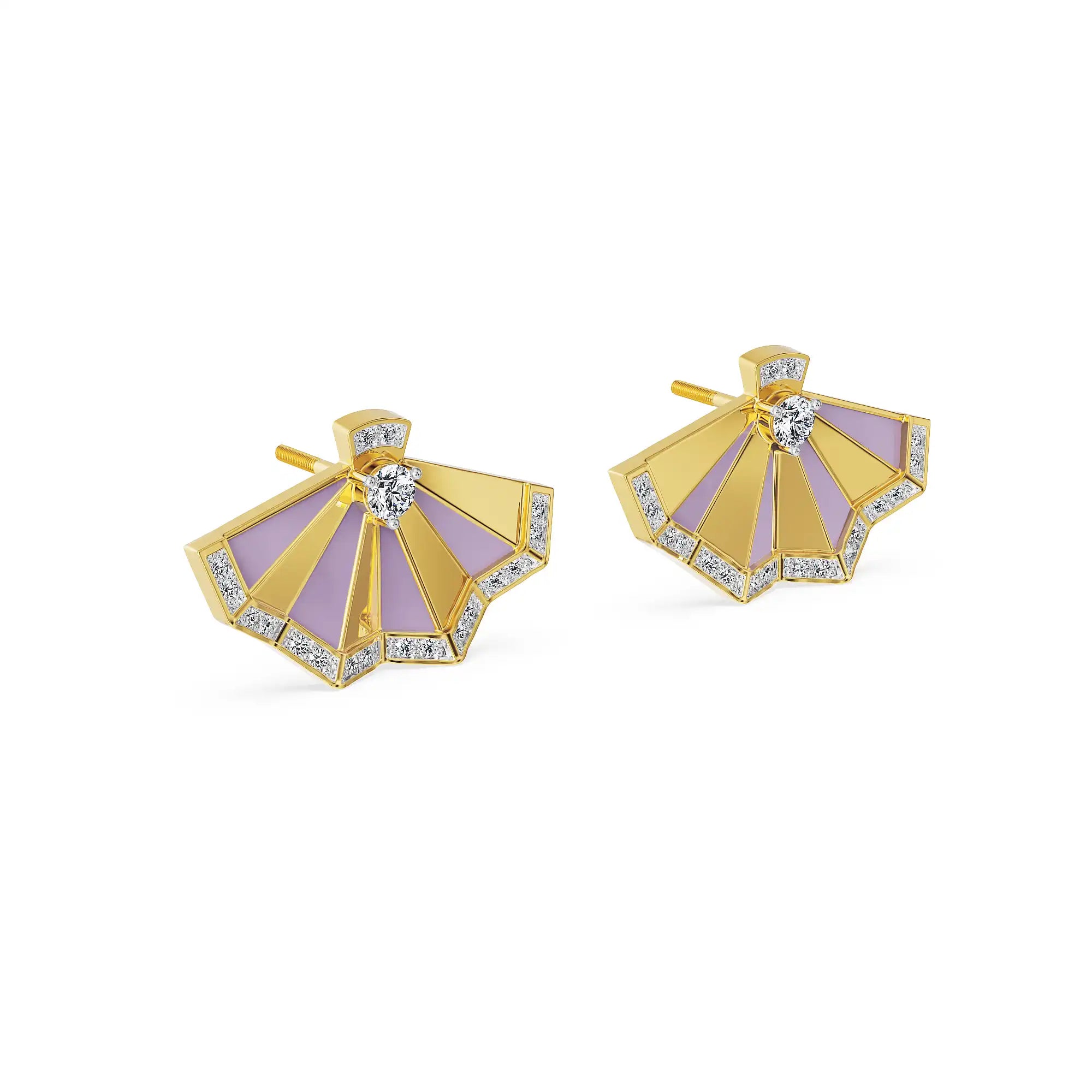 Lavender Gleam Lab Grown Diamond Earrings_in-stock