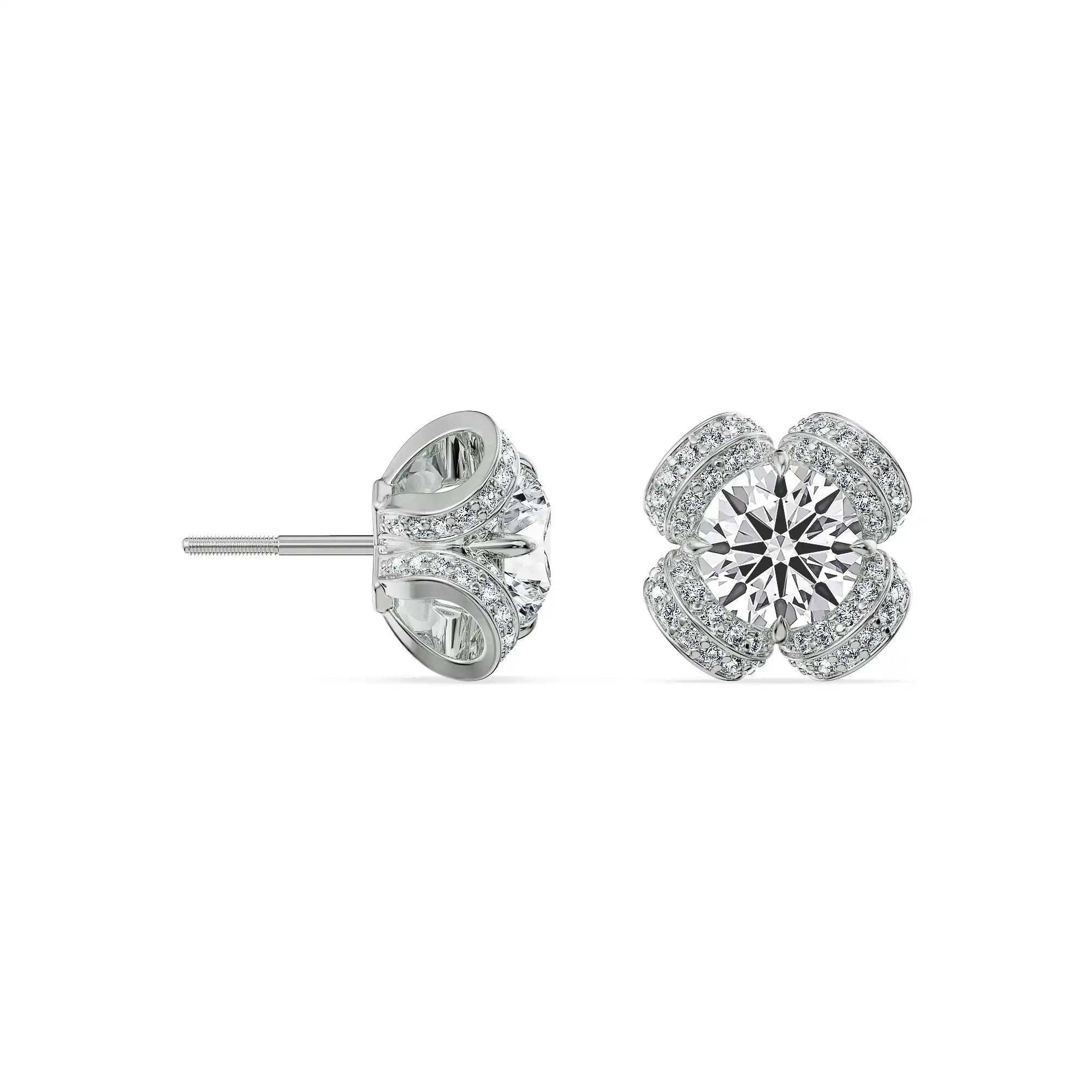 Floret Hearts & Arrows Lab Grown Diamond Earring
