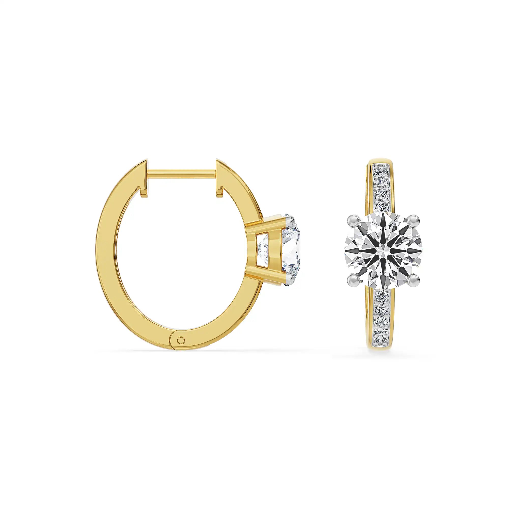 Magnolia Hearts & Arrows Lab Grown Diamond Hoops