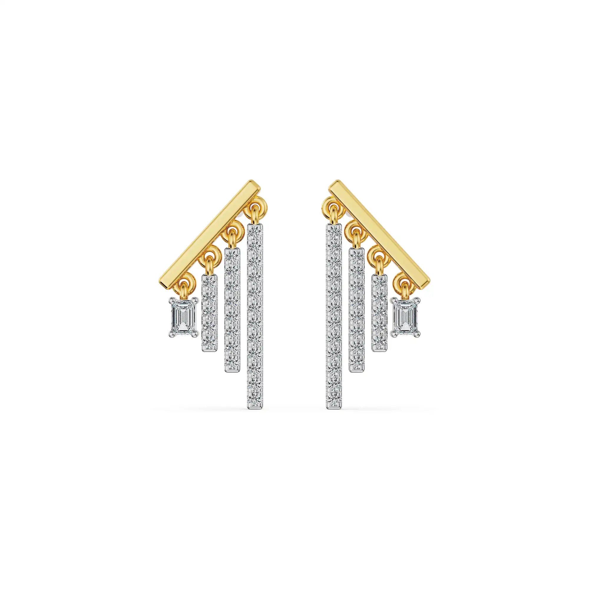 Linear Lab Grown Diamond Earrings