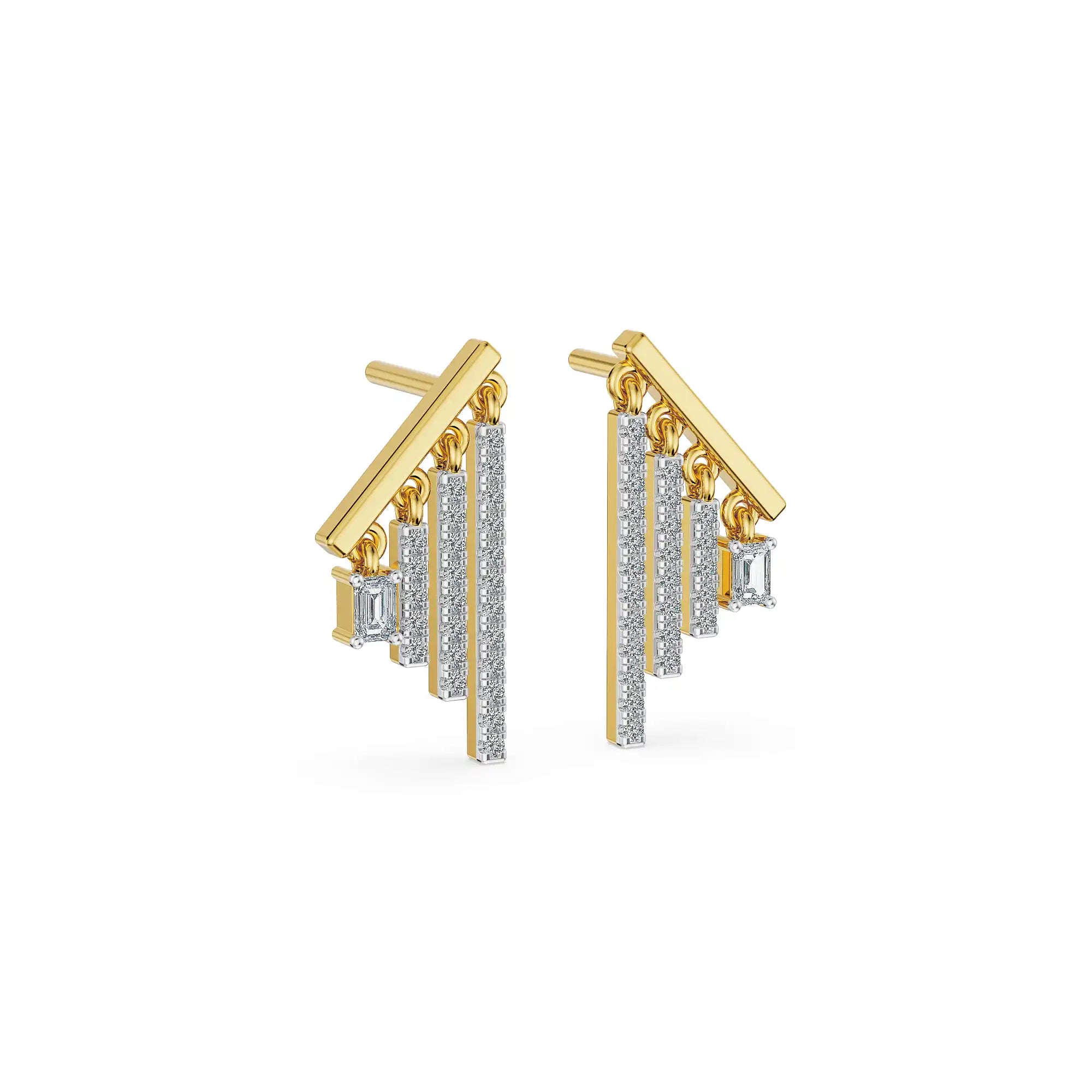 Linear Lab Grown Diamond Earrings