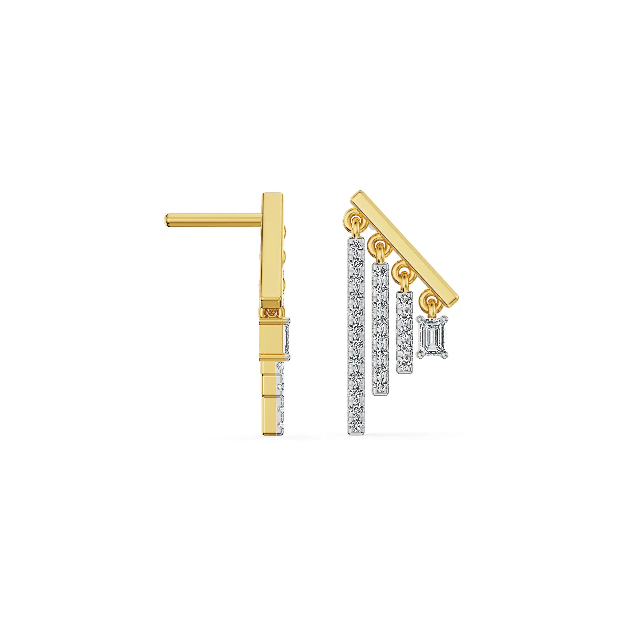 Linear Lab Grown Diamond Earrings