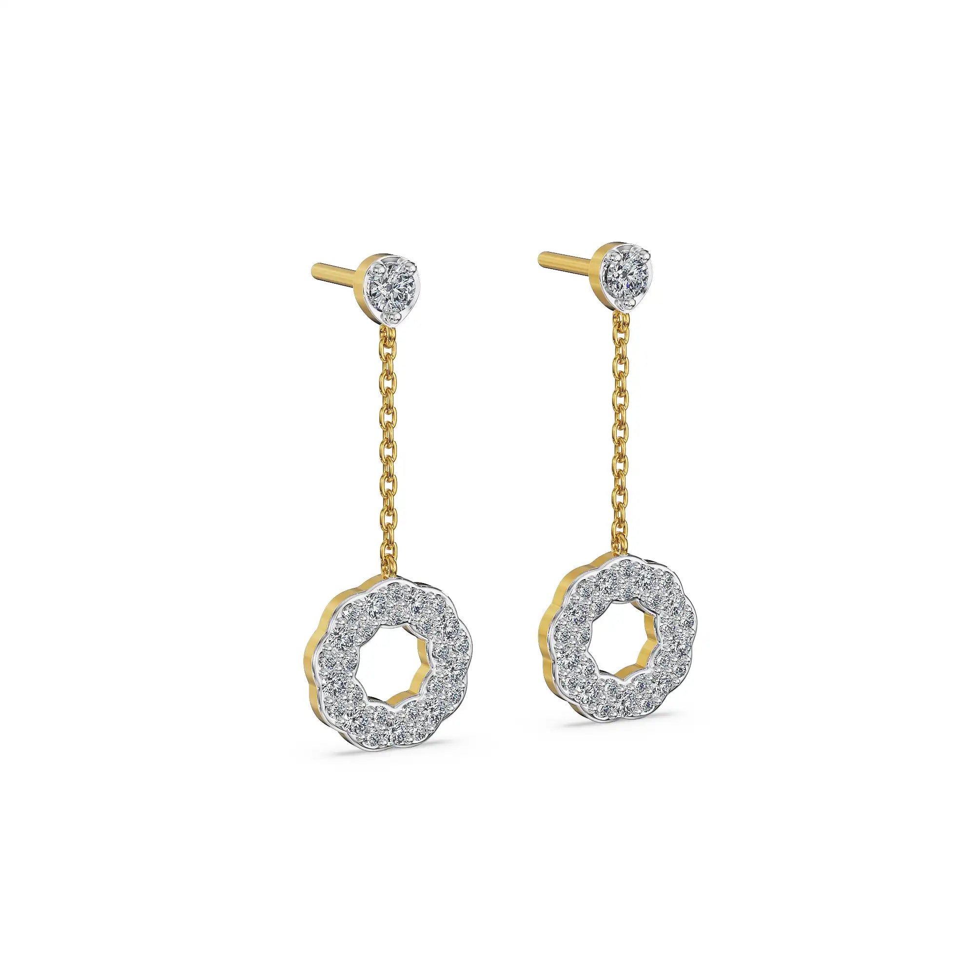 Symmetry Dual Aura Lab Grown Diamond Earrings