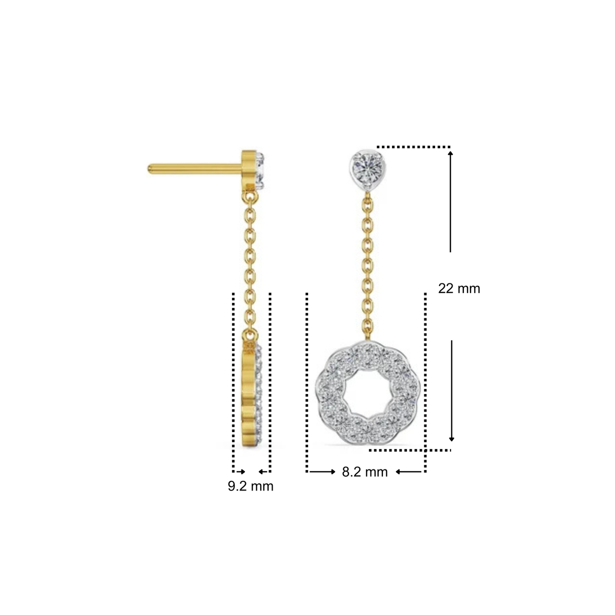 Symmetry Dual Aura Lab Grown Diamond Earrings