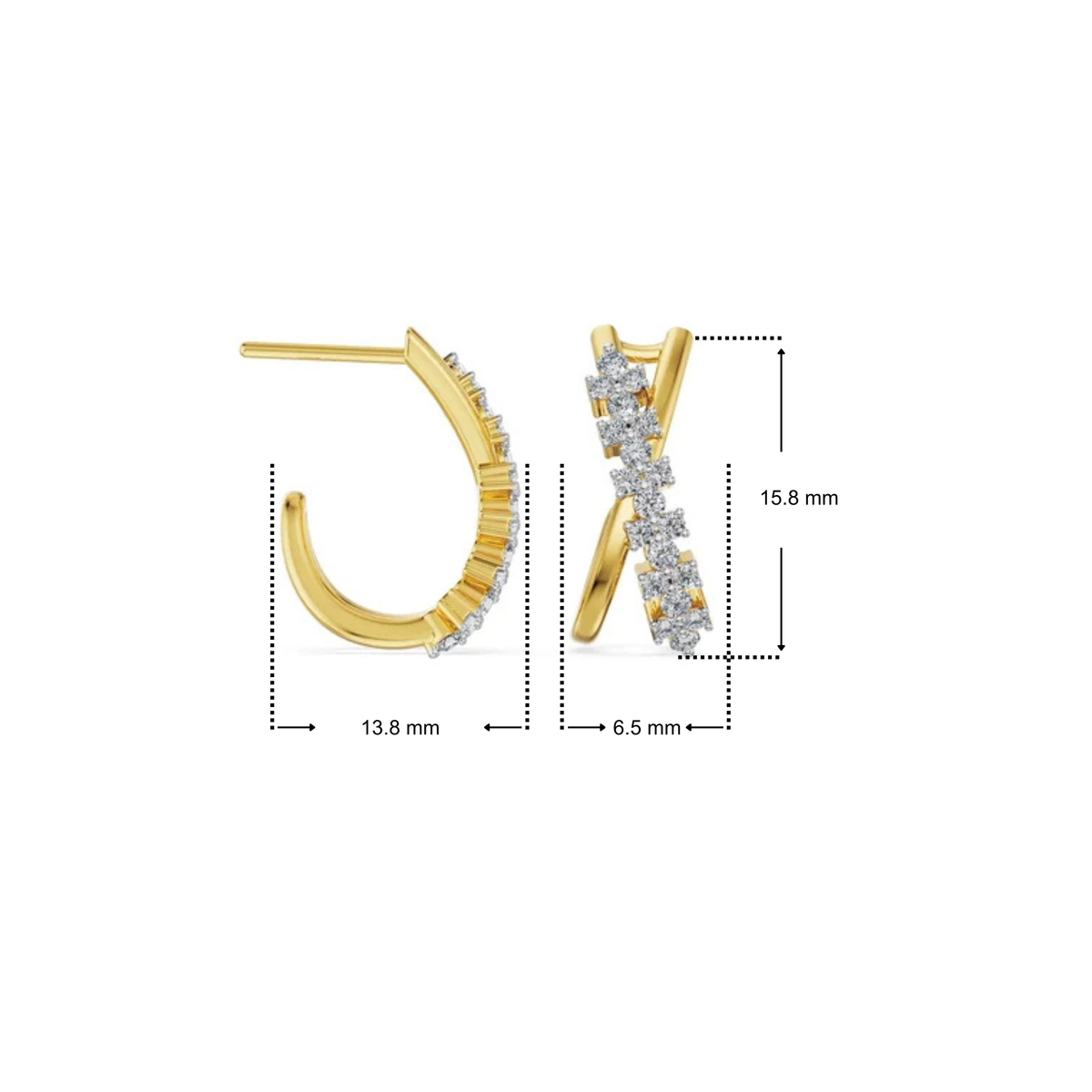 Spiral Crush Lab Grown Diamond Earrings