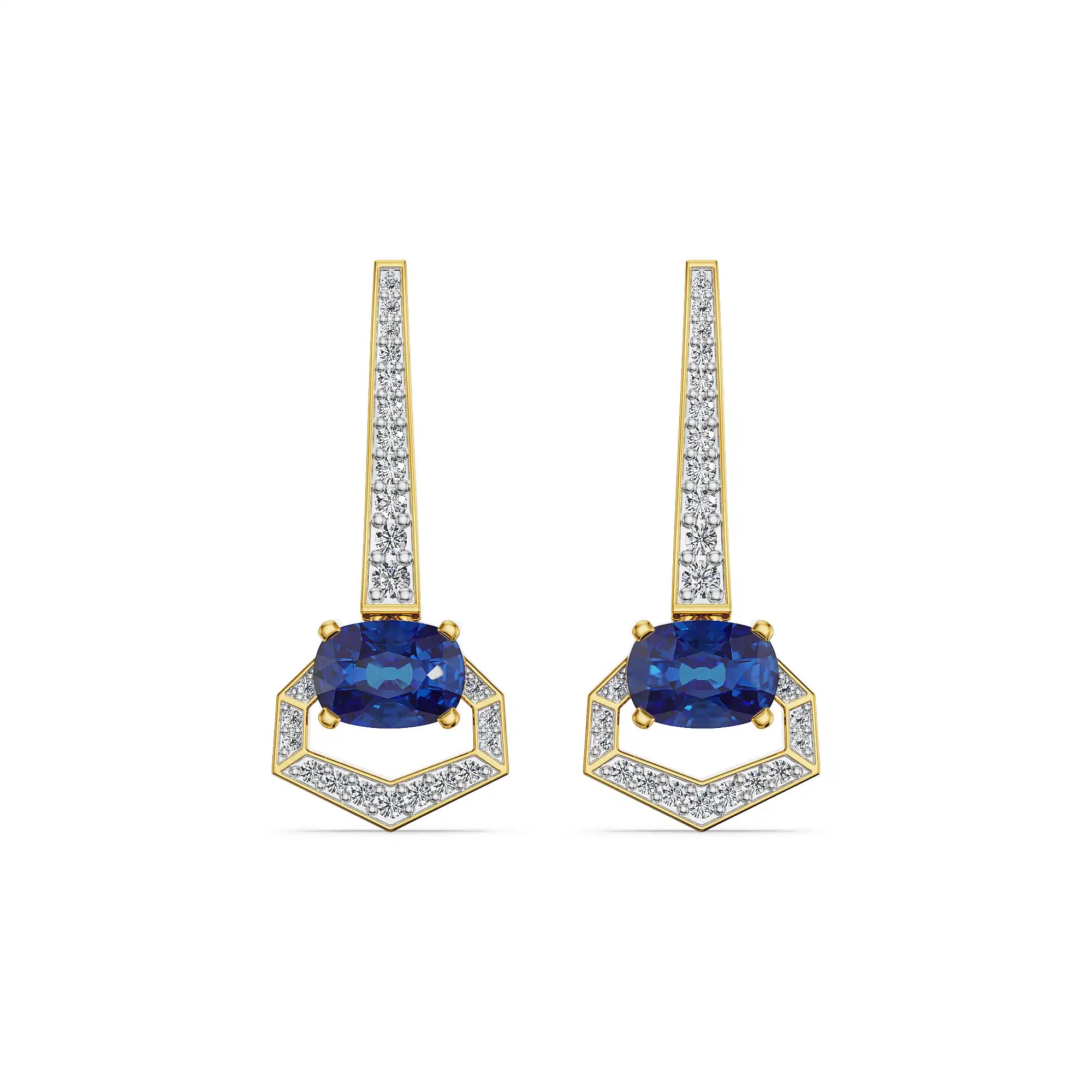 Icy Blue Lab Grown Diamond Drop Earrings